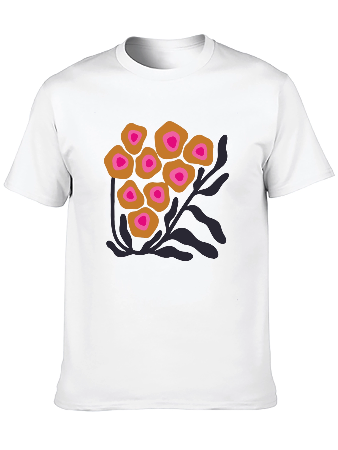 Floral Print Tee - Trendy Graphic T-Shirt