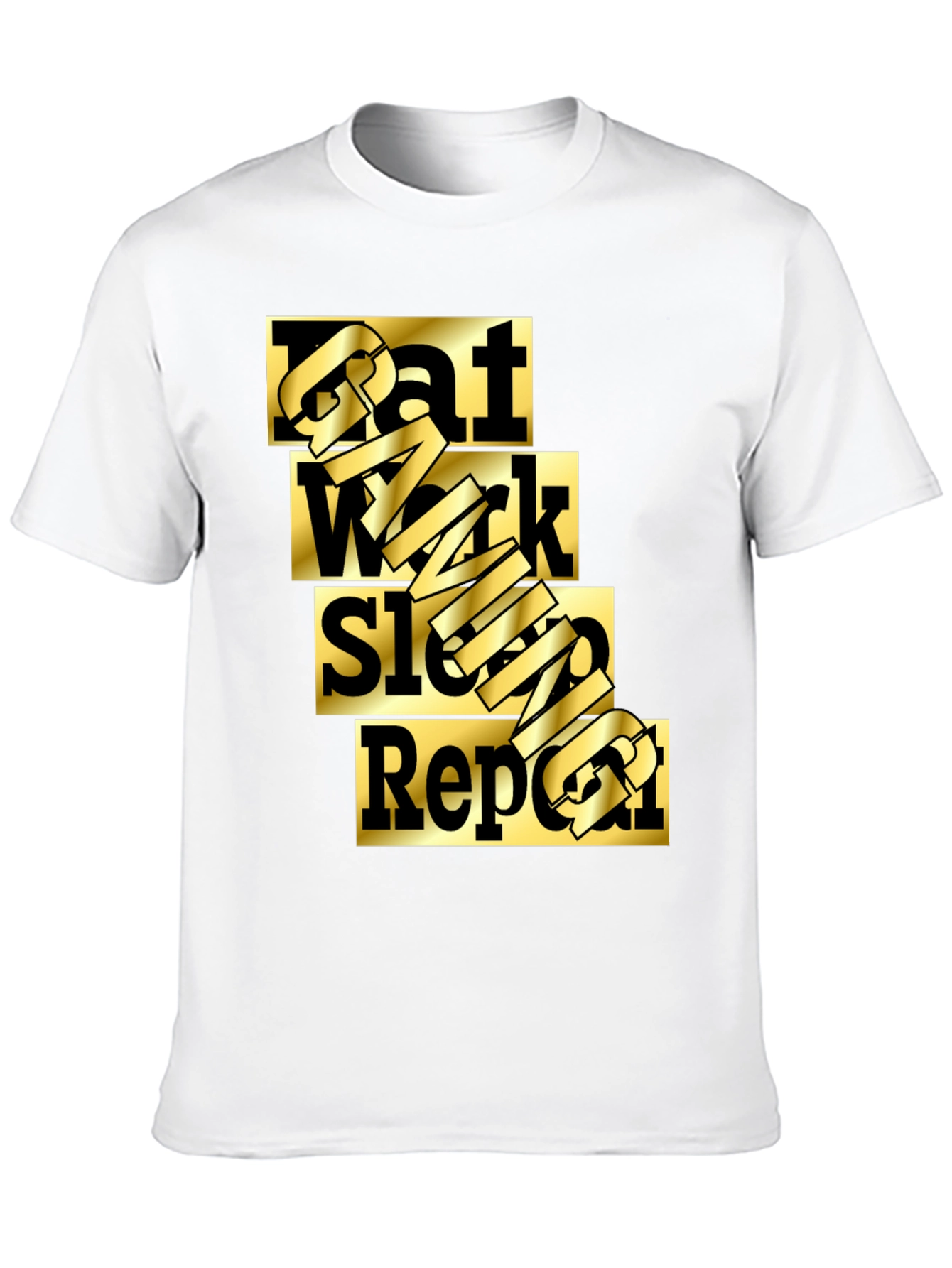 Eat Work Sleep Gaming Repeat Black T-Shirt