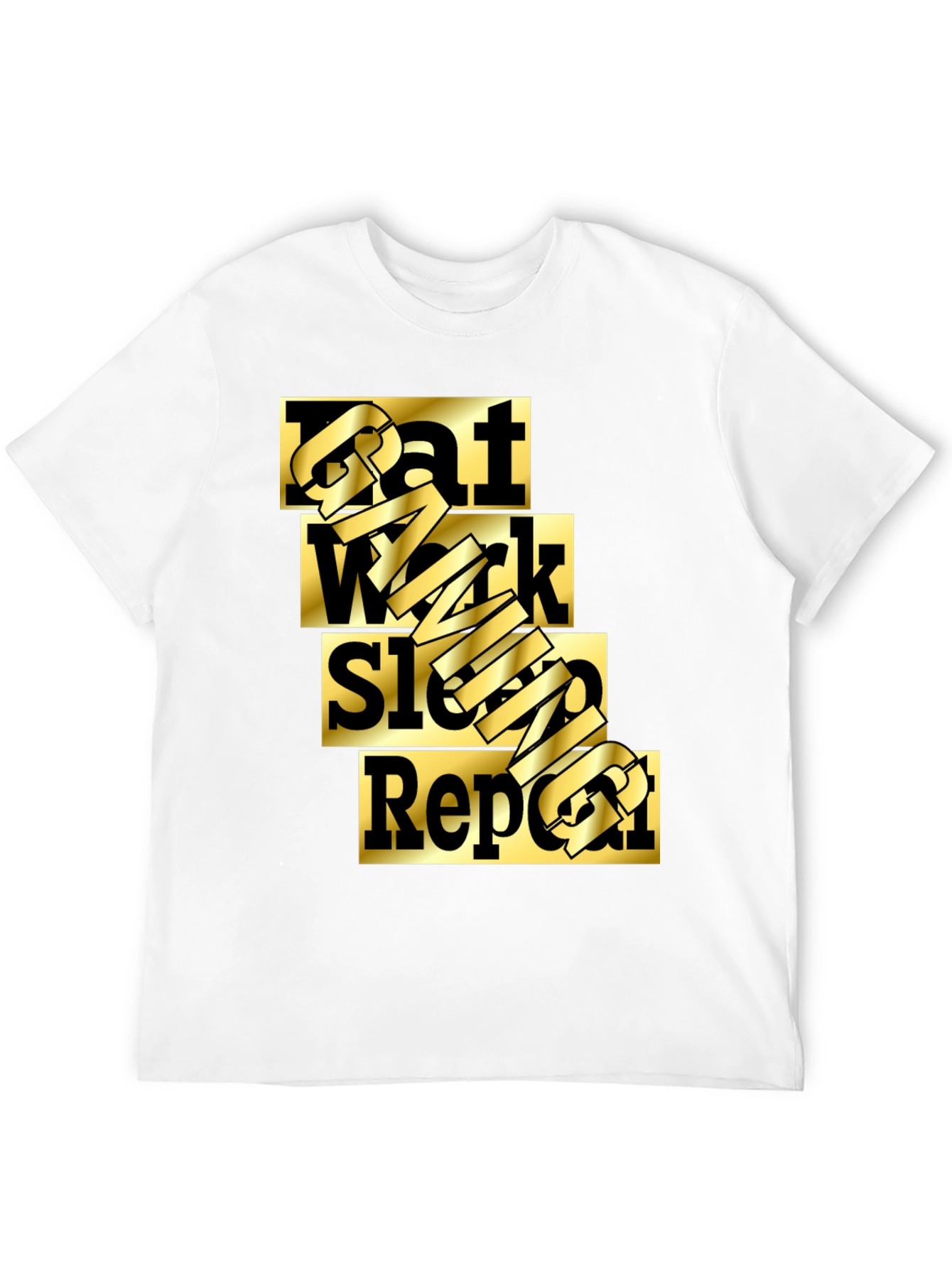 Eat Work Sleep Gaming Repeat Black T-Shirt