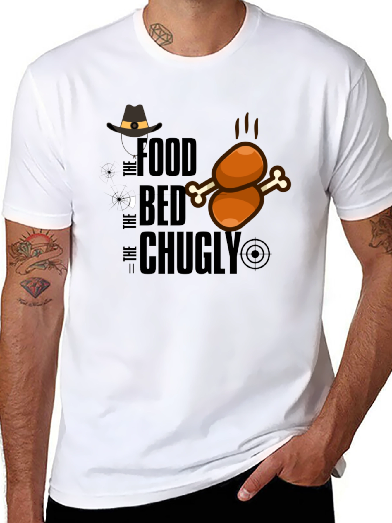 Food Bed Chugly Thanksgiving Turkey Graphic T-Shirt