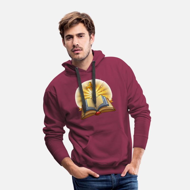 Open bible with cross