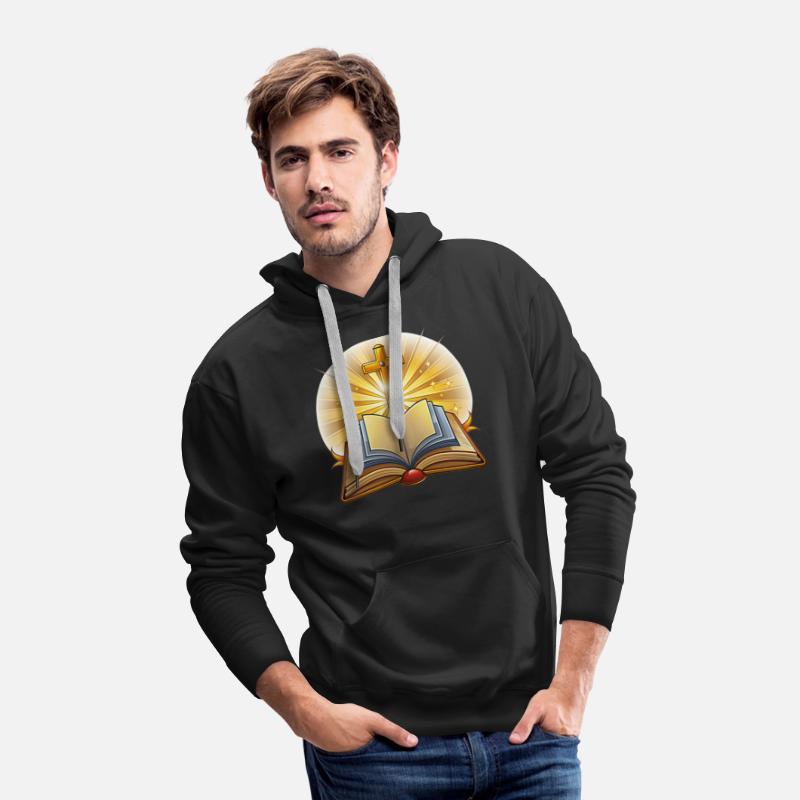 Open bible with cross