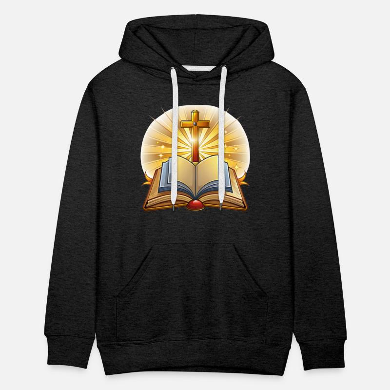 Open bible with cross