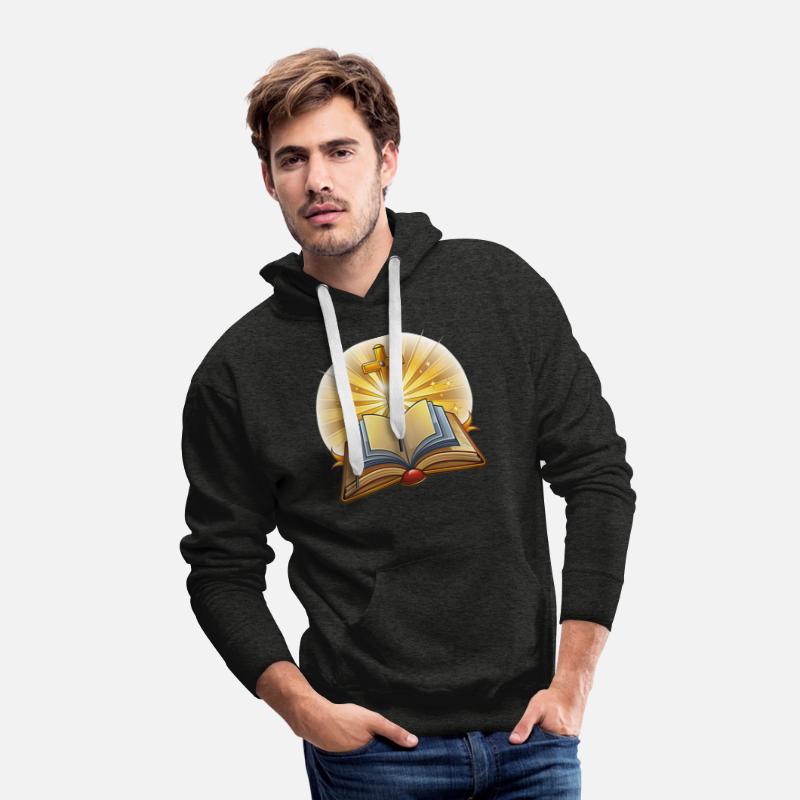 Open bible with cross