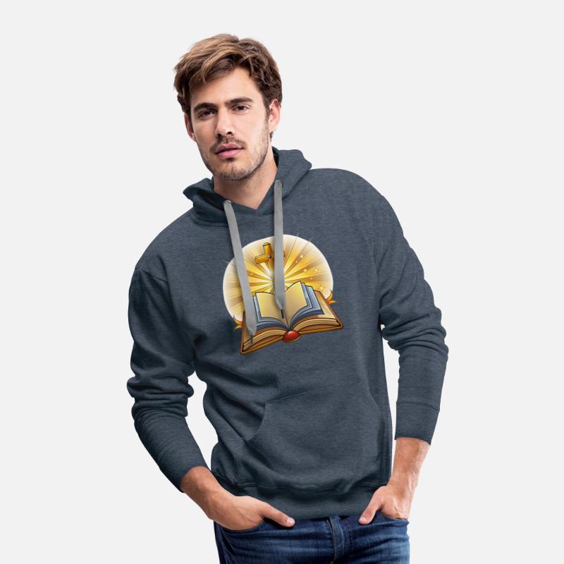 Open bible with cross