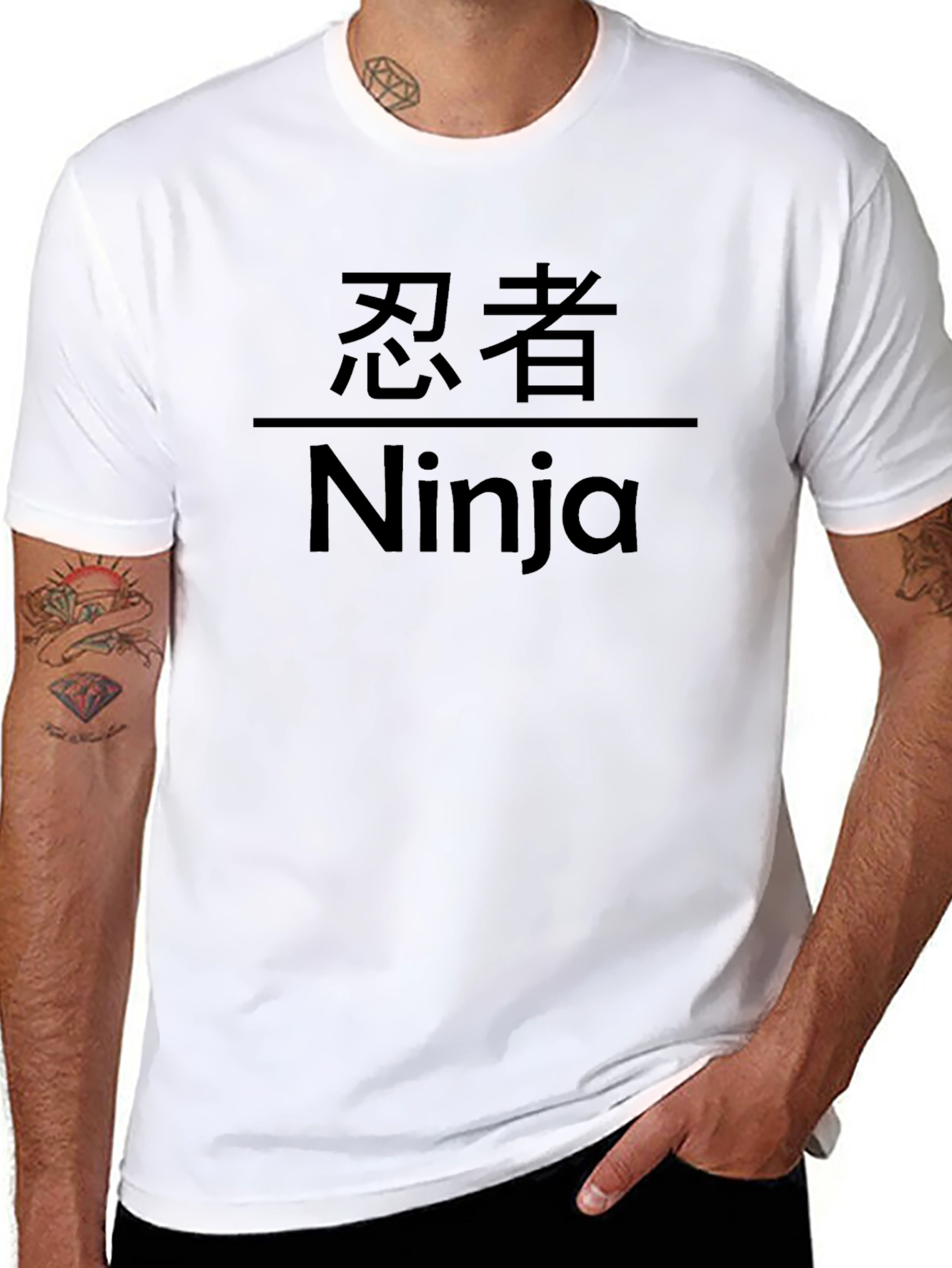 Ninja Graphic Black T-Shirt Martial Arts Tee