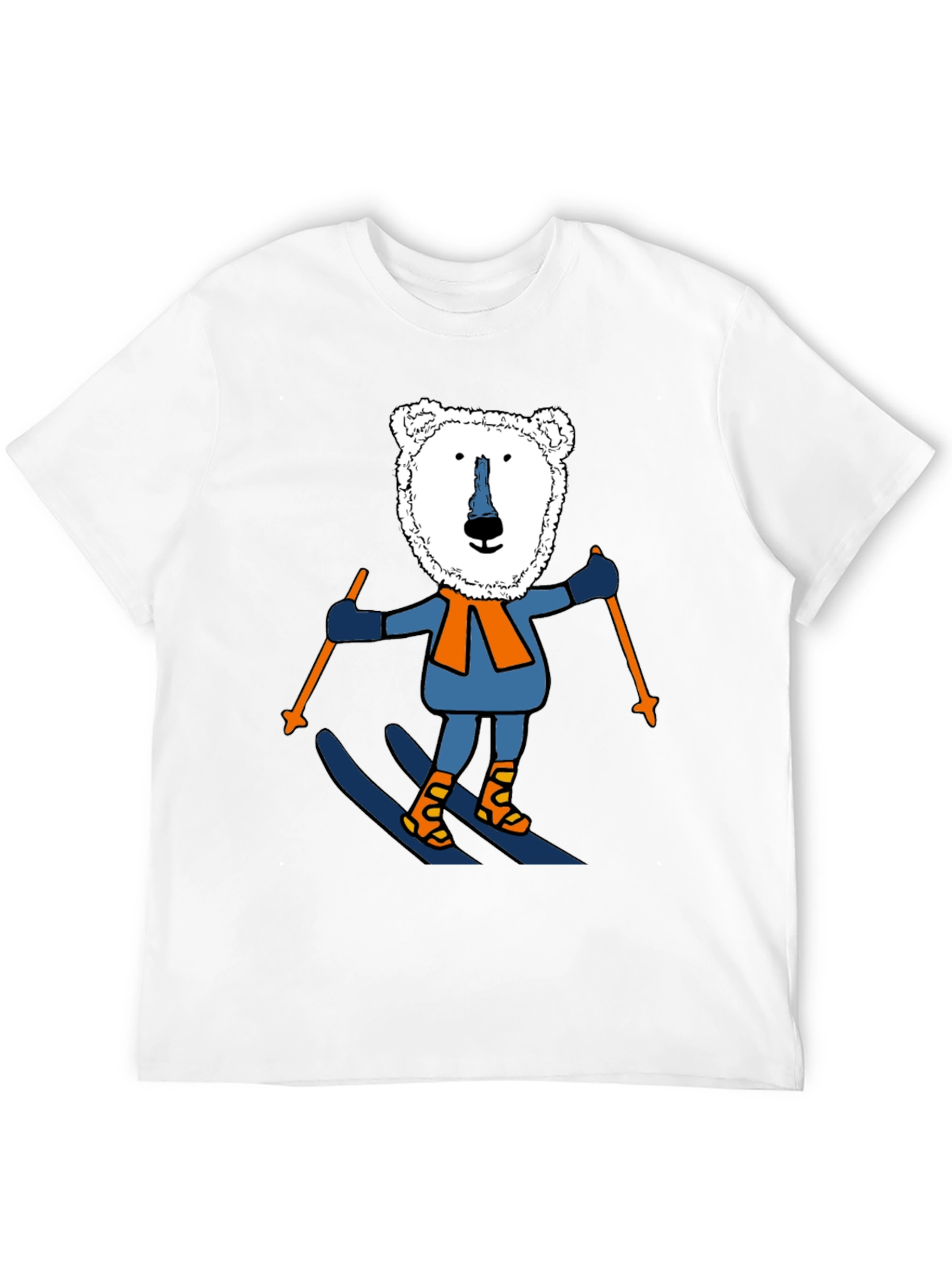 Skiing Polar Bear Graphic Tee