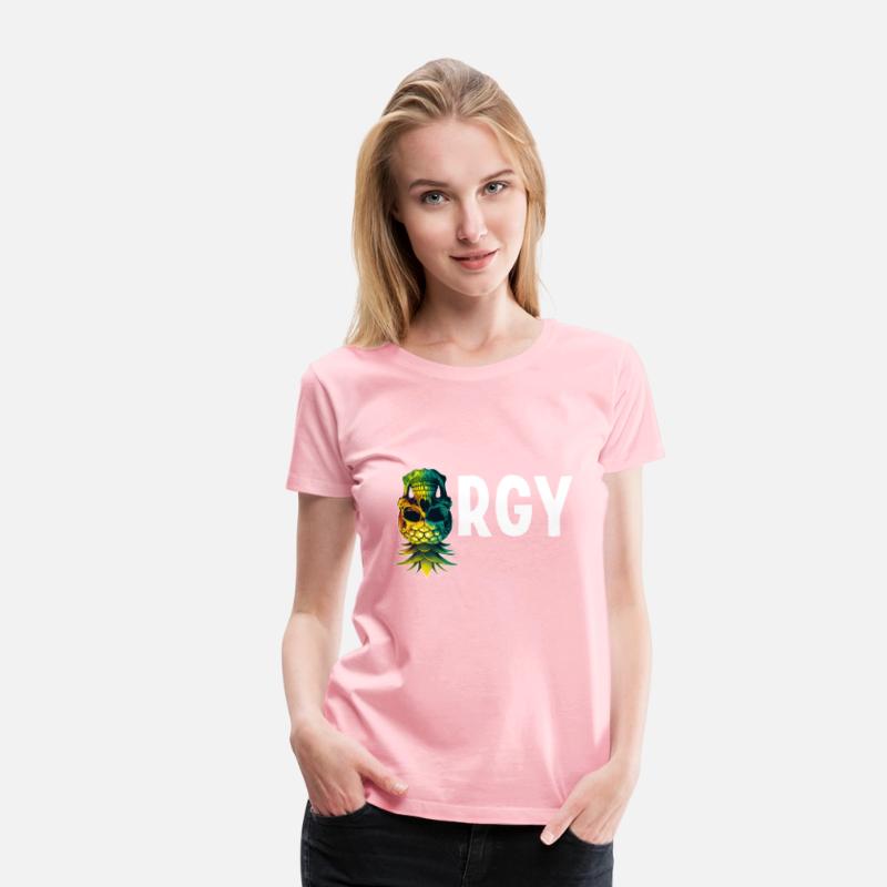 Orgy Upside Down Pineapple Skull Swinger Swinging