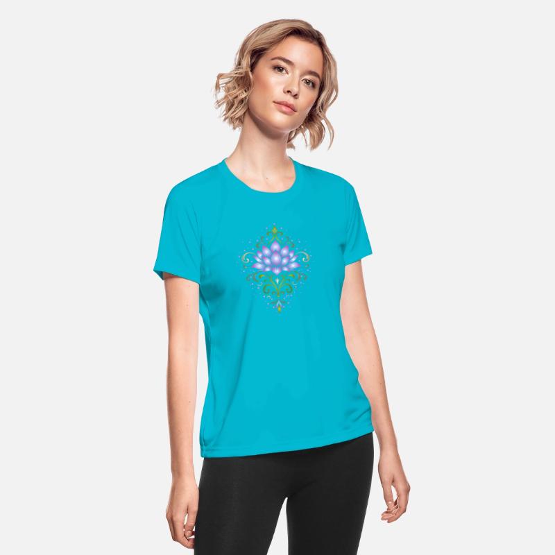 Ornamental Lotus Flower in Purple & Green