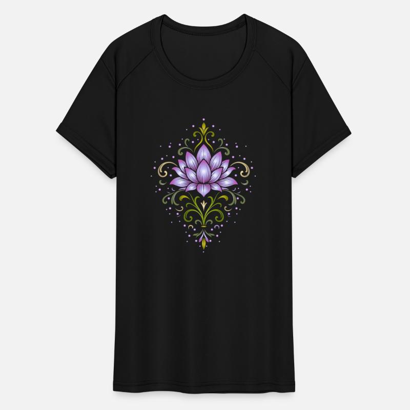 Ornamental Lotus Flower in Purple & Green