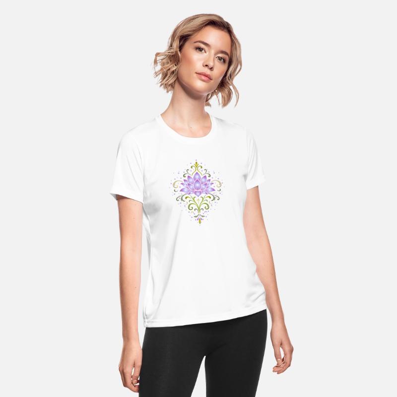 Ornamental Lotus Flower in Purple & Green