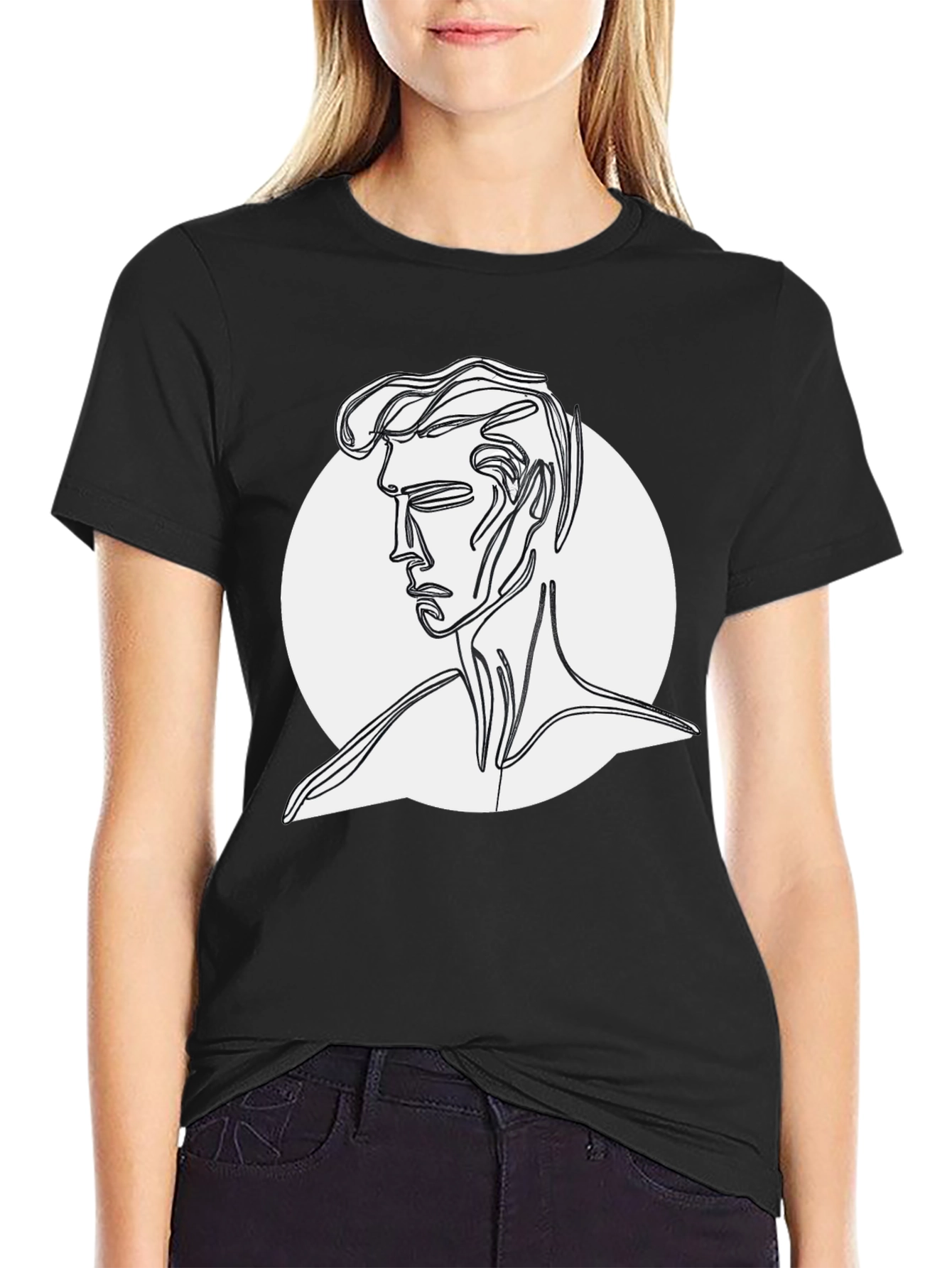 Abstract Line Art Man T-Shirt