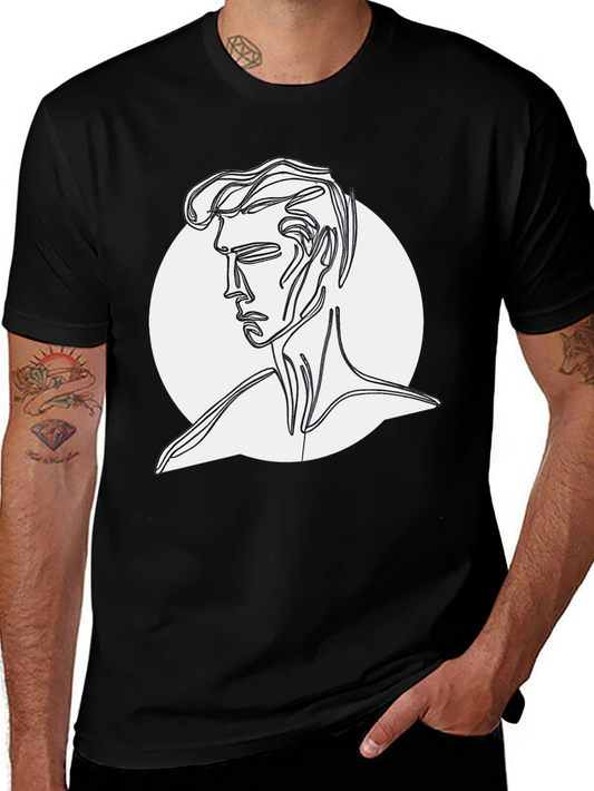 Abstract Line Art Man T-Shirt