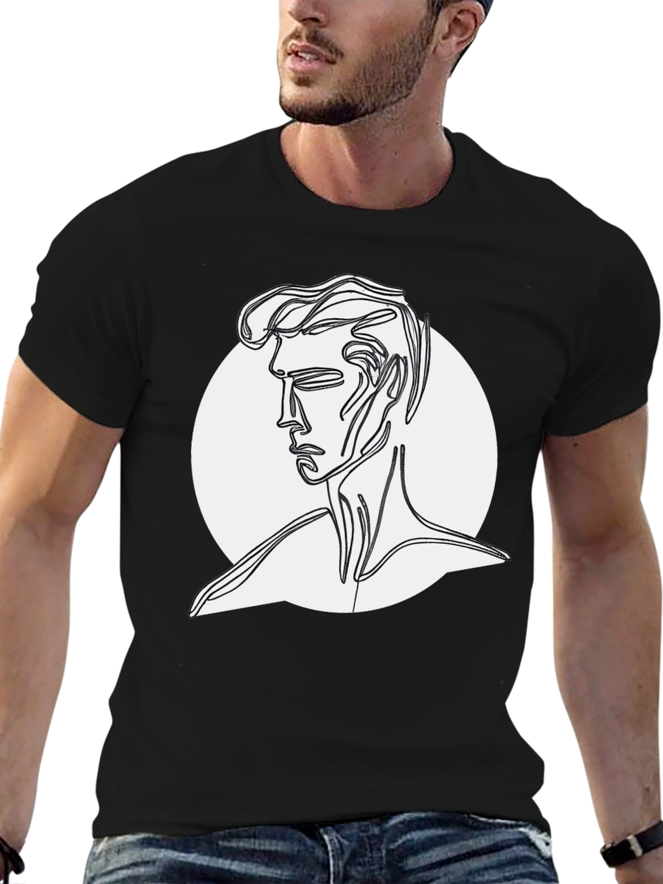 Abstract Line Art Man T-Shirt