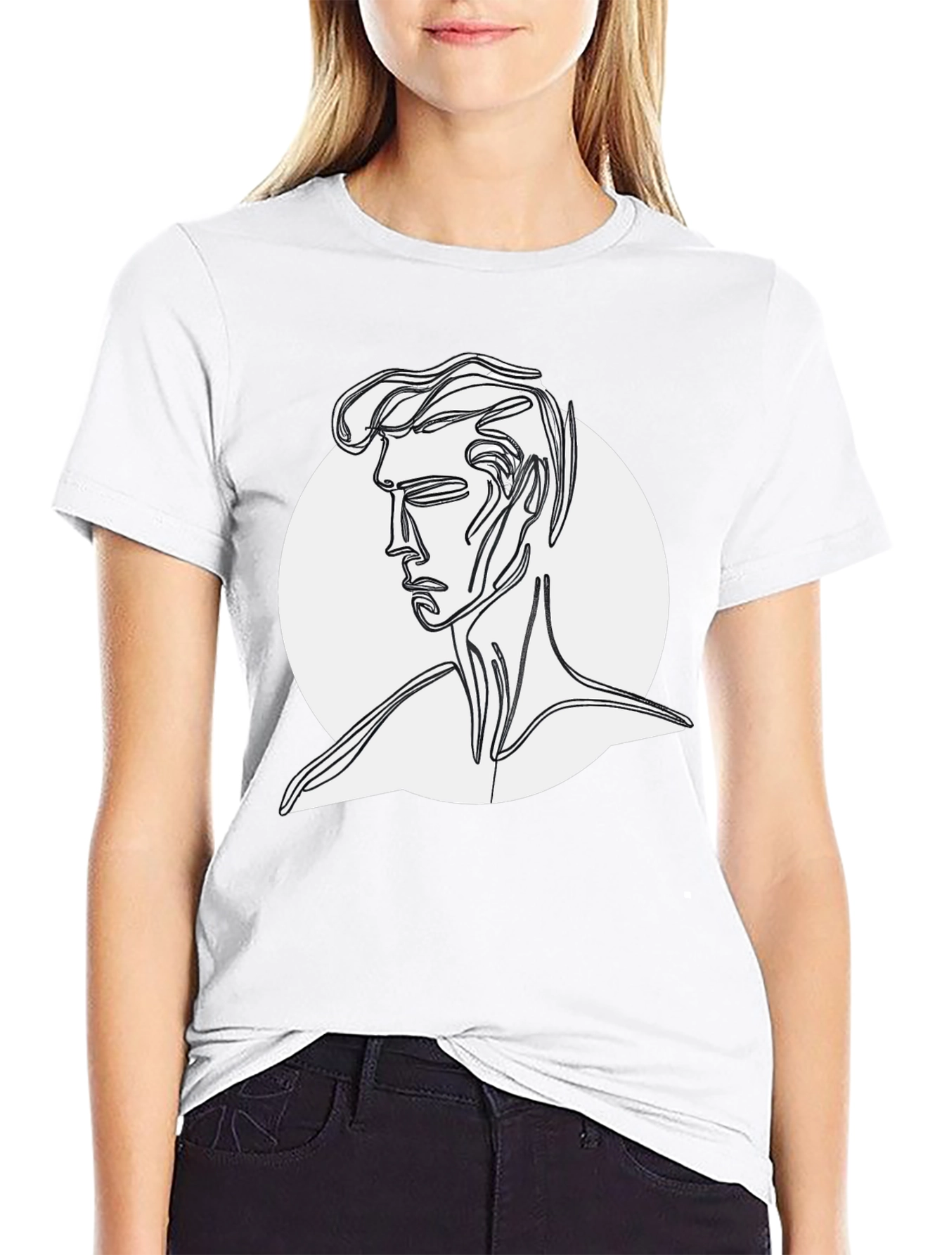 Abstract Line Art Man T-Shirt