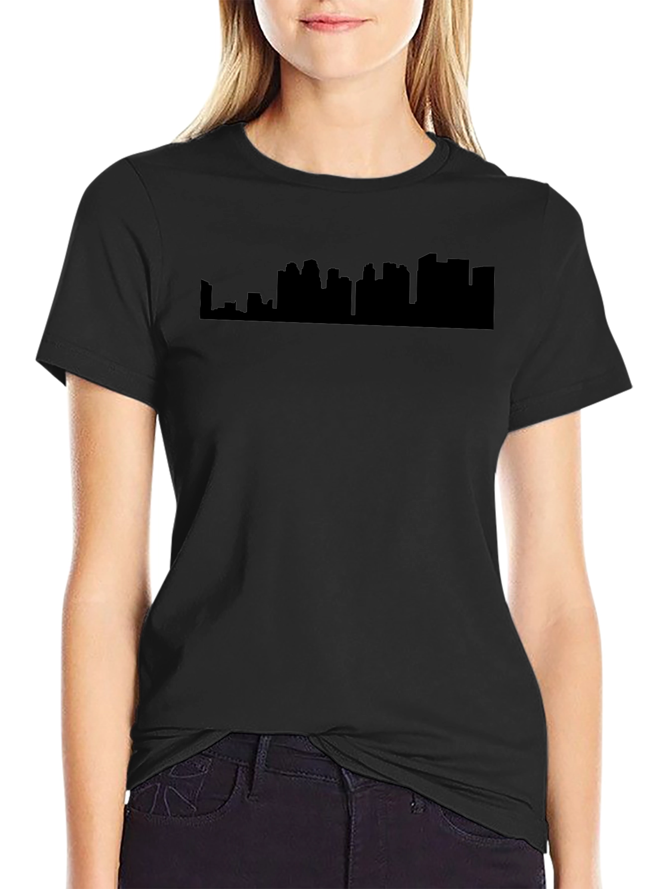 Urban Silhouette Tee - Modern Cityscape Graphic T-Shirt