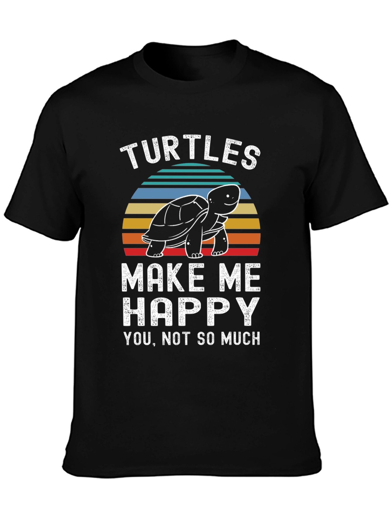 Turtles Make Me Happy Graphic Tee - Soft Cotton