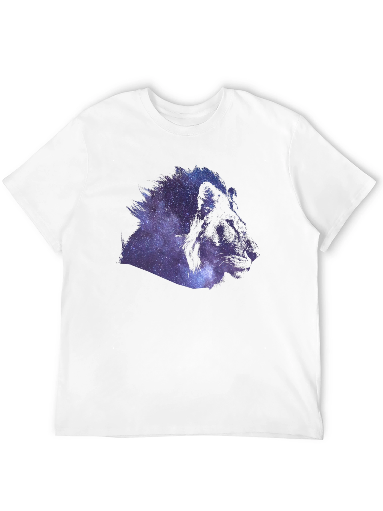 Galaxy Lion Graphic Black T-Shirt