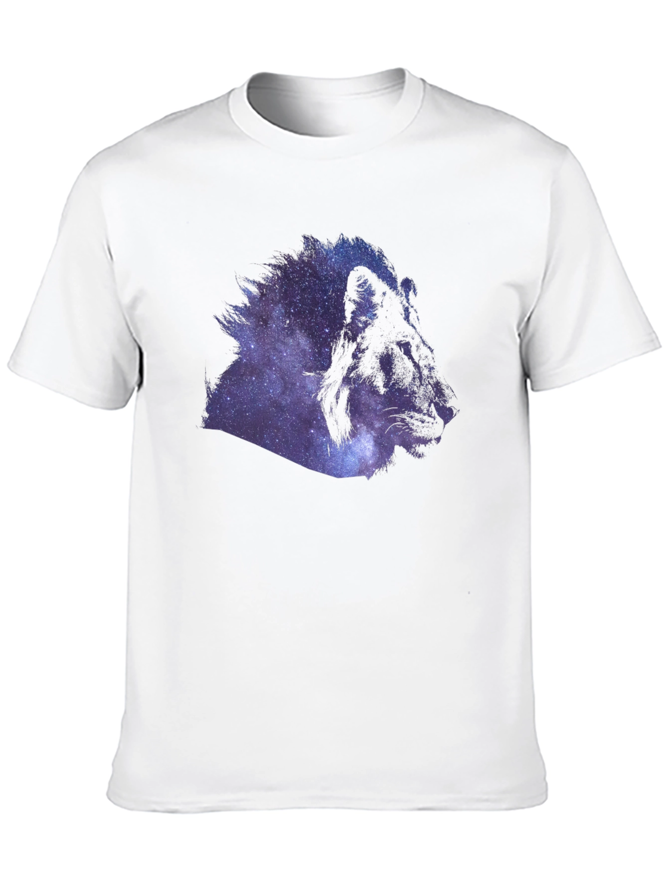 Galaxy Lion Graphic Black T-Shirt
