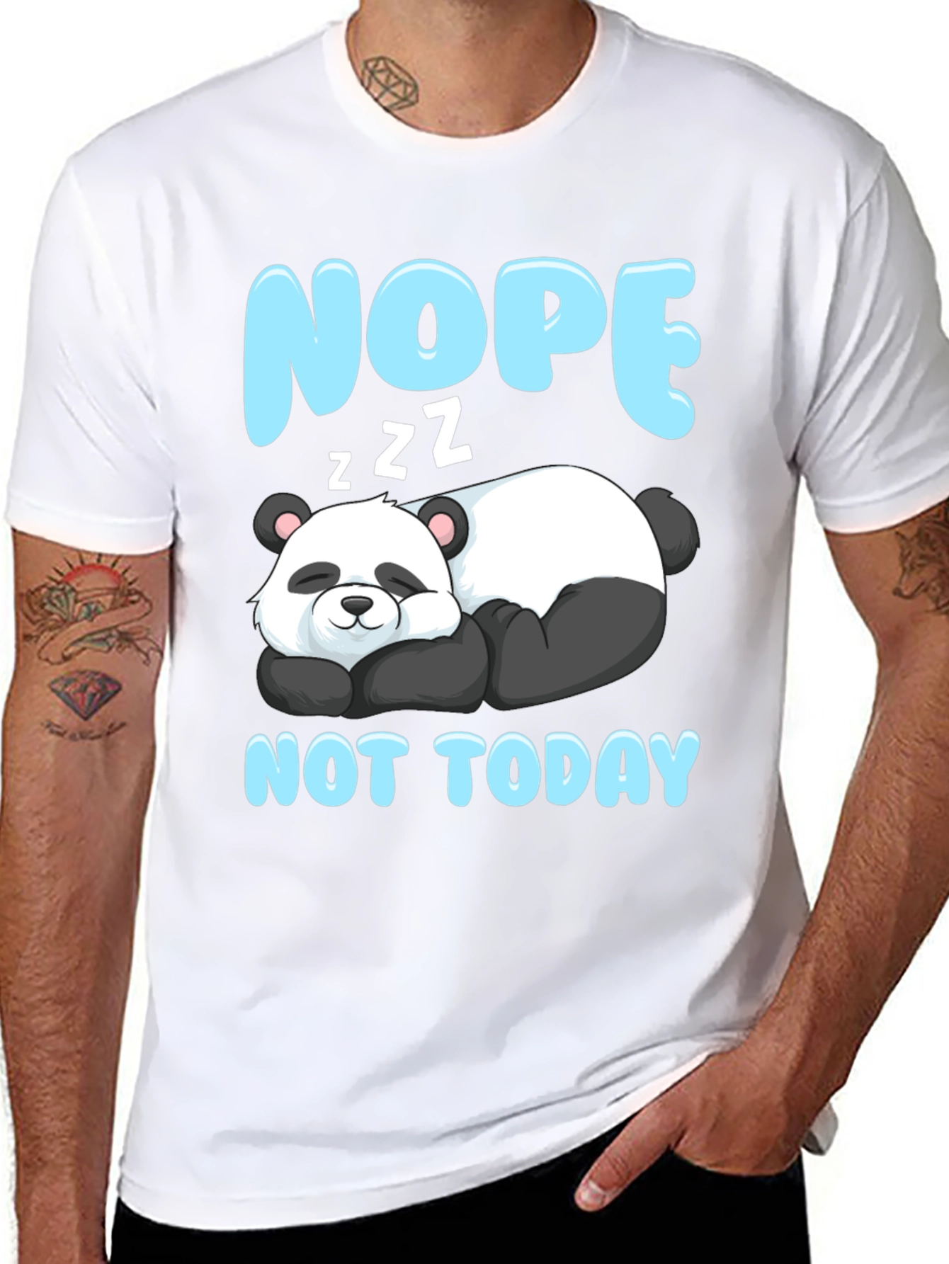 Nope Not Today Panda T-Shirt