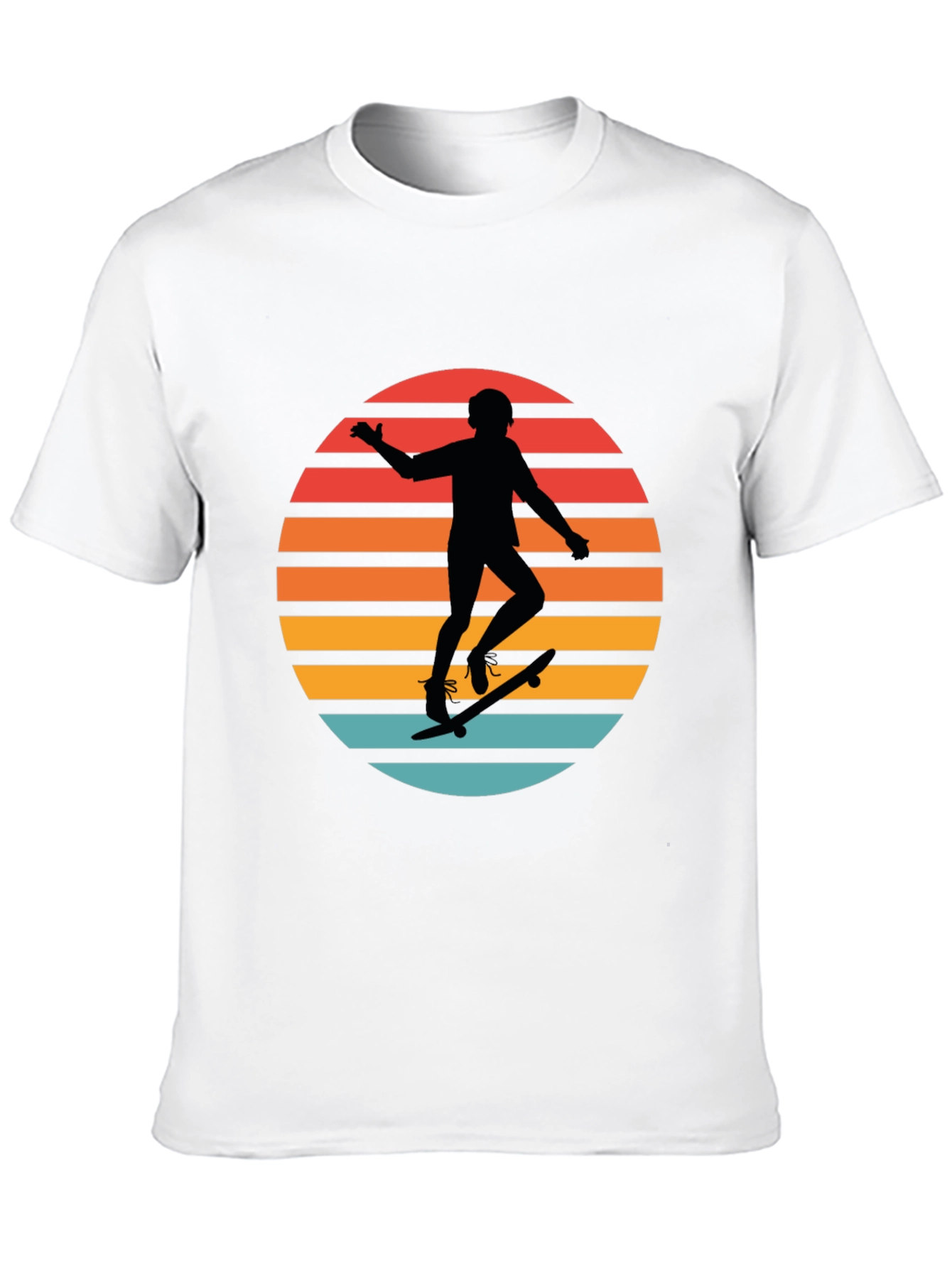 Skateboarder Retro Sunset T-Shirt