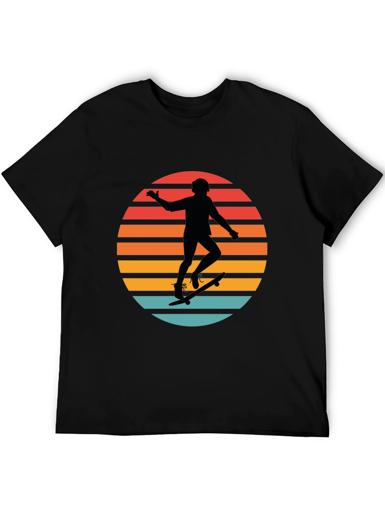 Skateboarder Retro Sunset T-Shirt