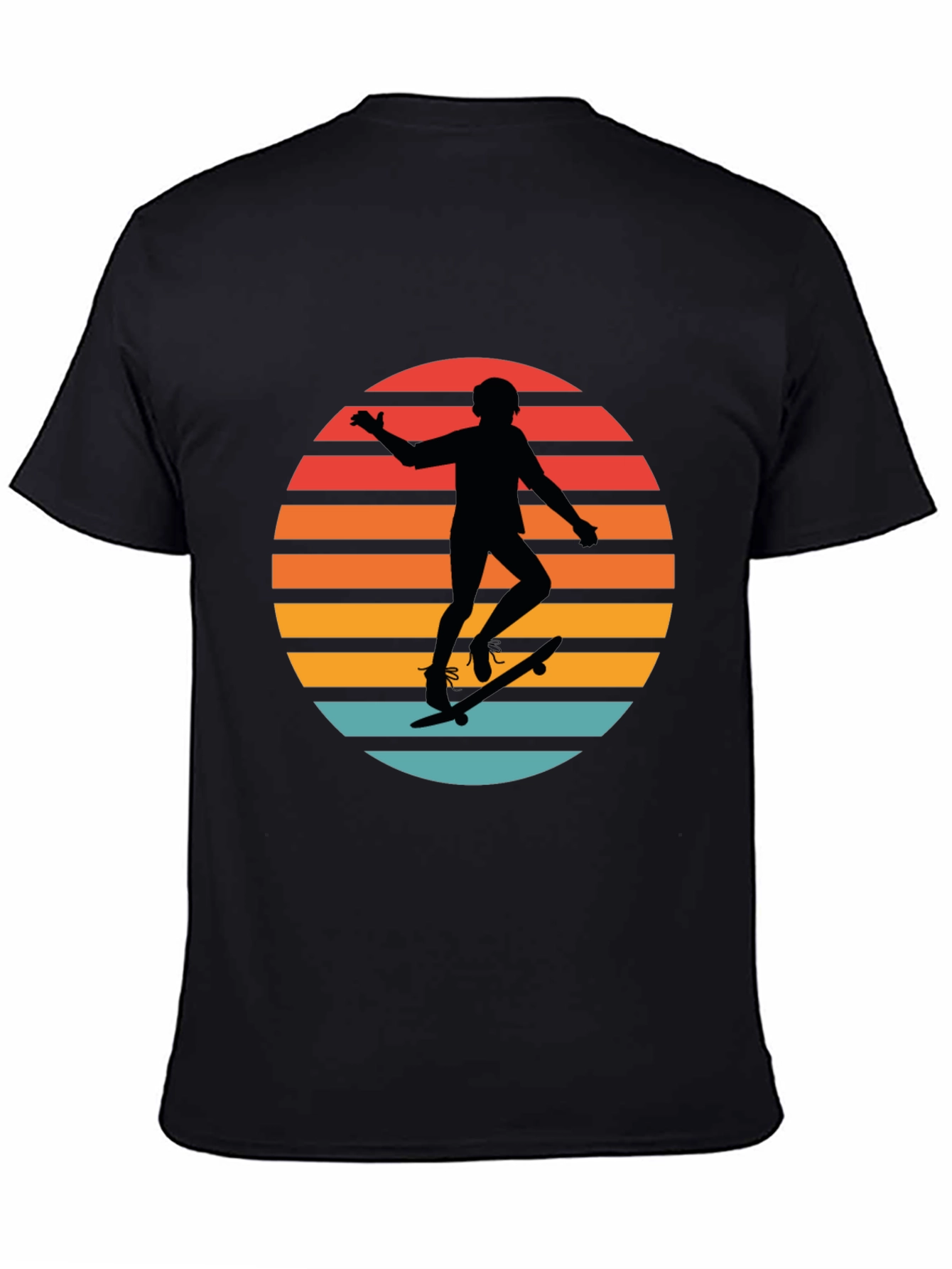 Skateboarder Retro Sunset T-Shirt
