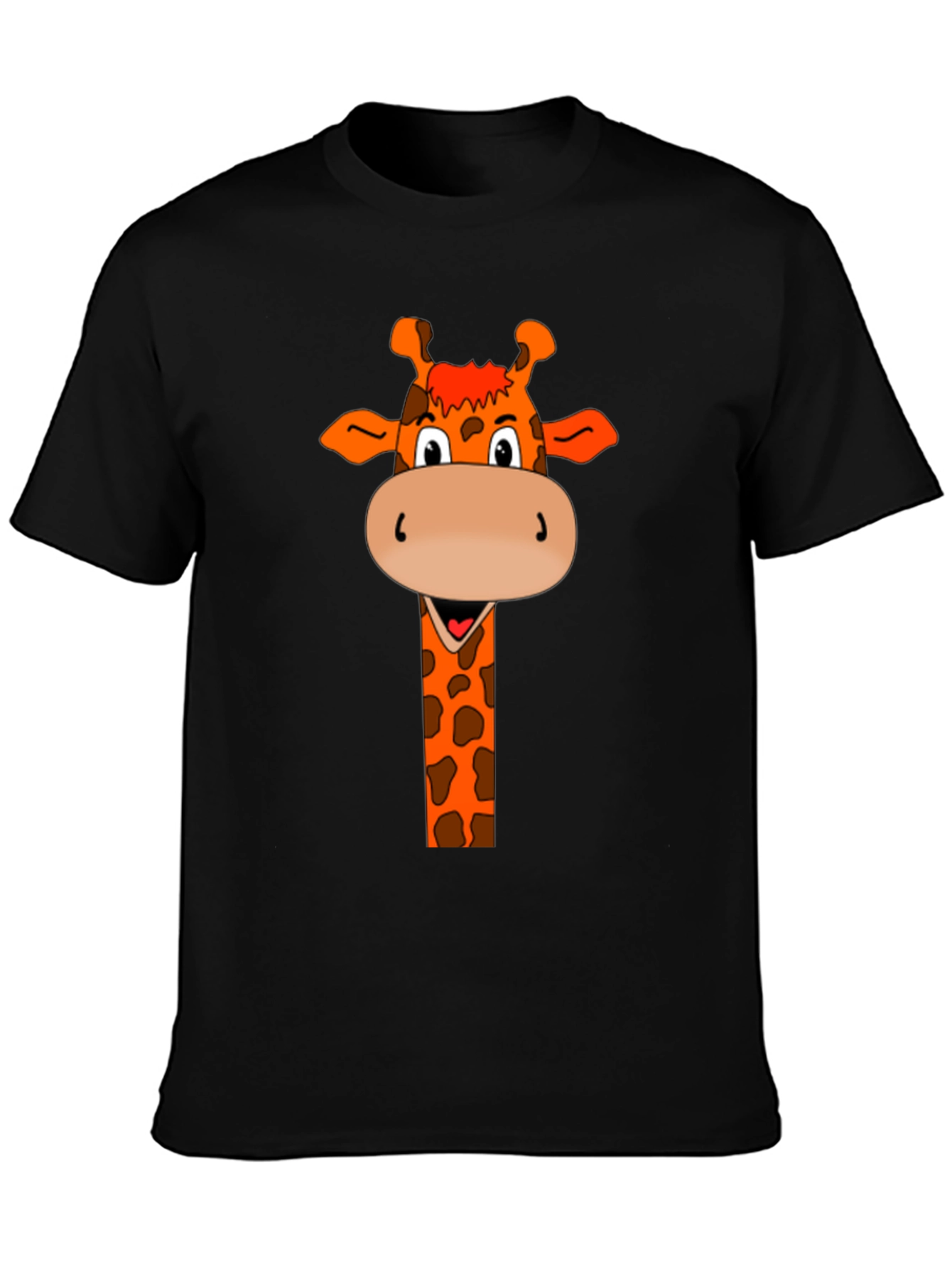 Giraffe Graphic Tee - Mens Black T-Shirt