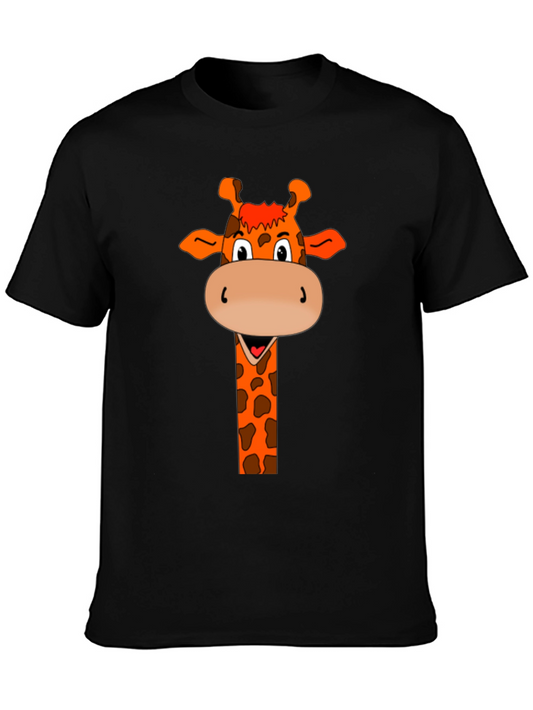 Giraffe Graphic Tee - Mens Black T-Shirt