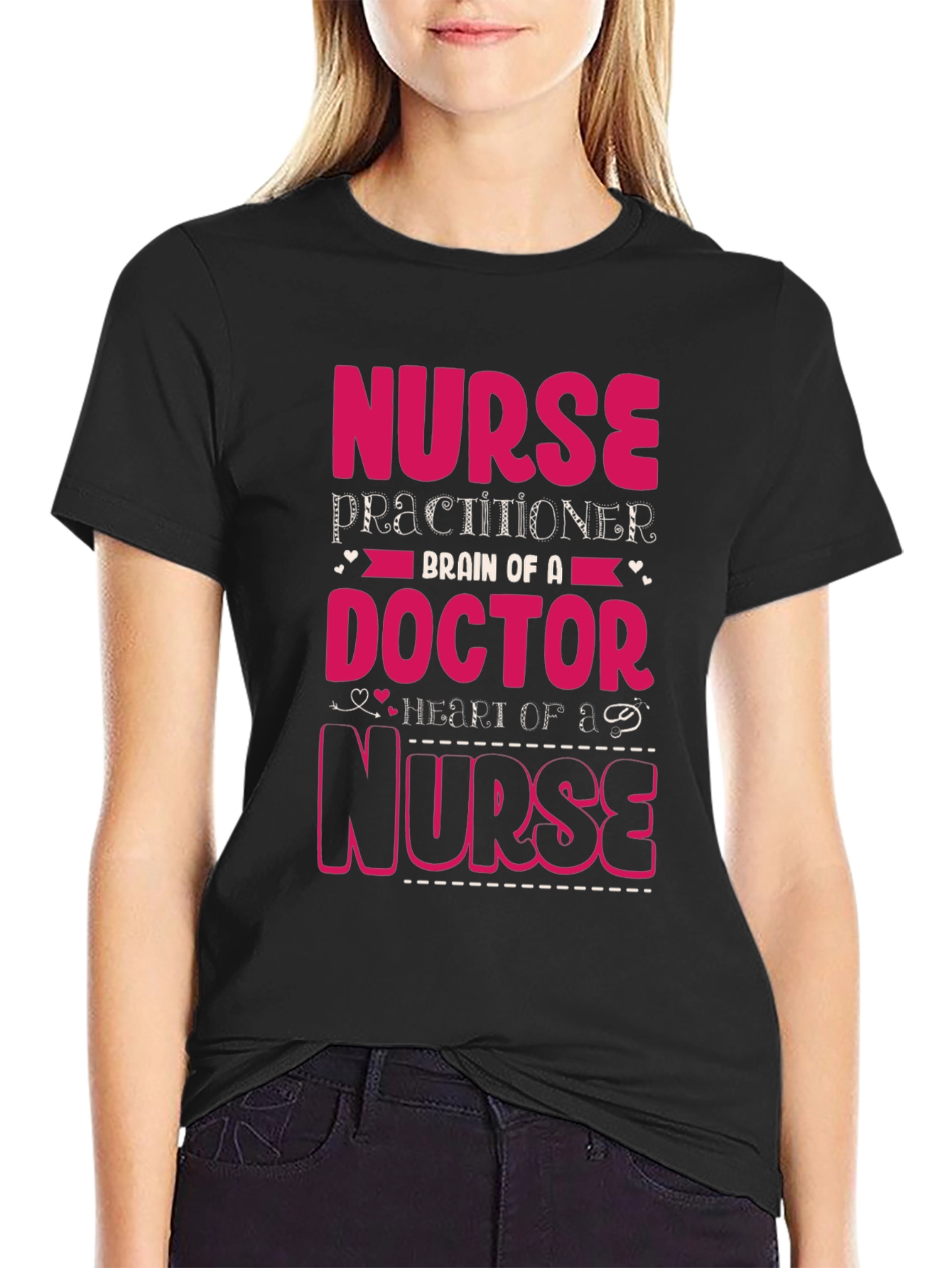 Nurse Practitioner Brain Doctor Heart Nurse T-Shirt