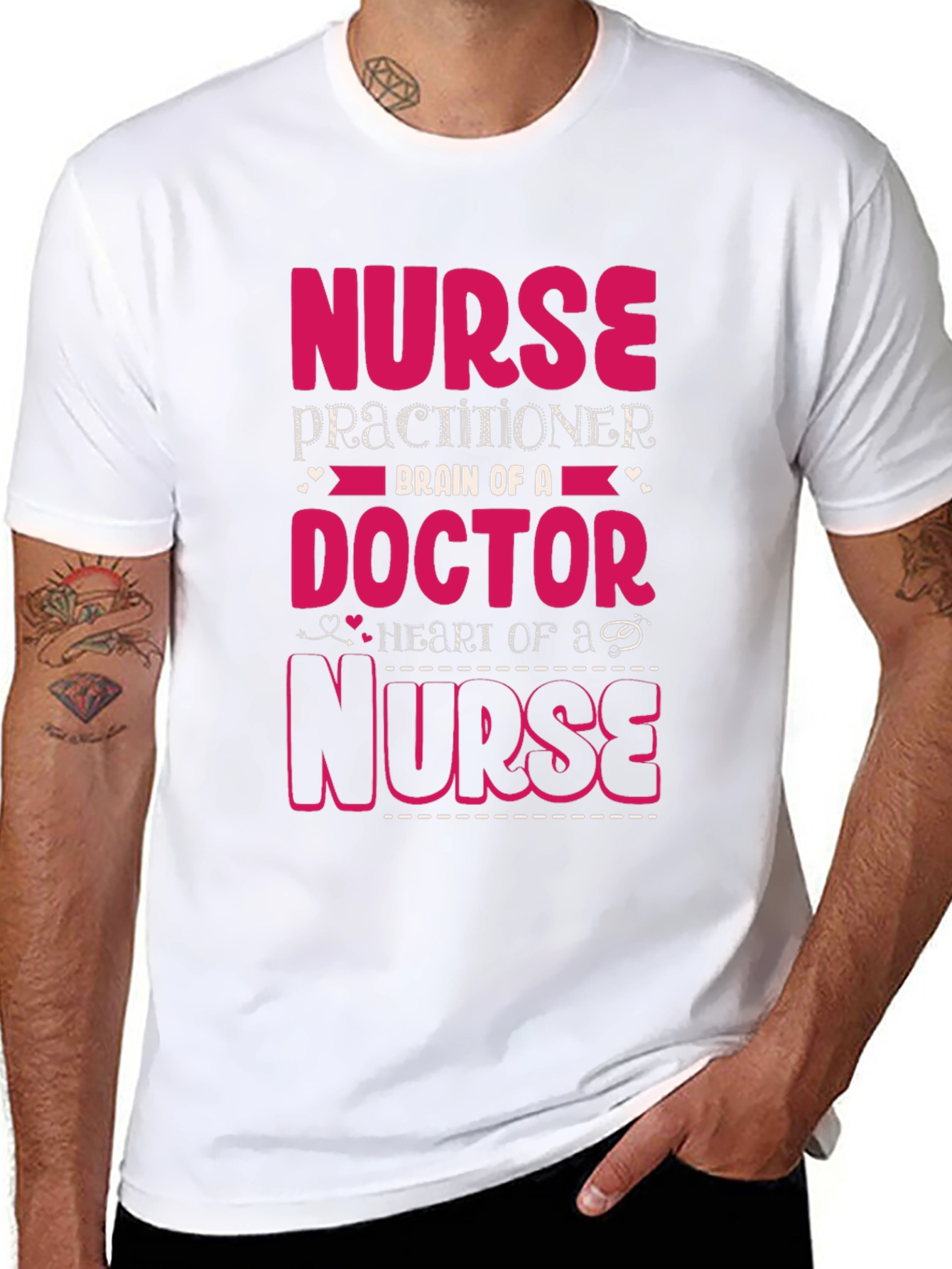 Nurse Practitioner Brain Doctor Heart Nurse T-Shirt