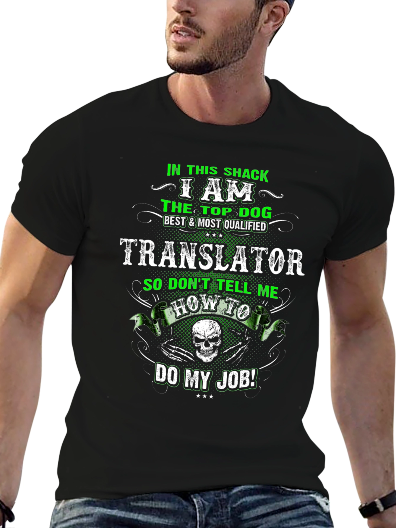 Translator Top Dog Graphic T-Shirt