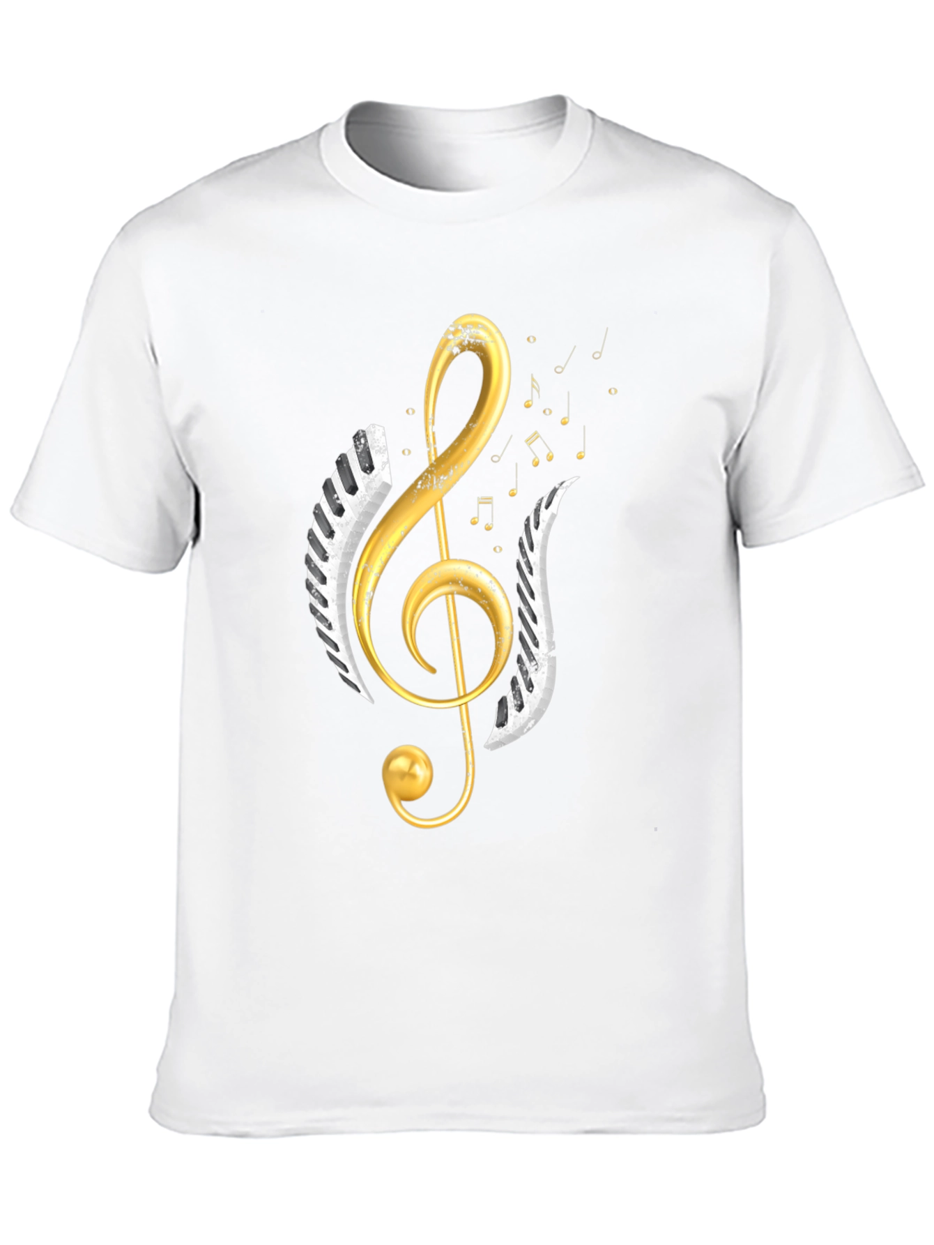 Musical Treble Clef Graphic Tee - Black
