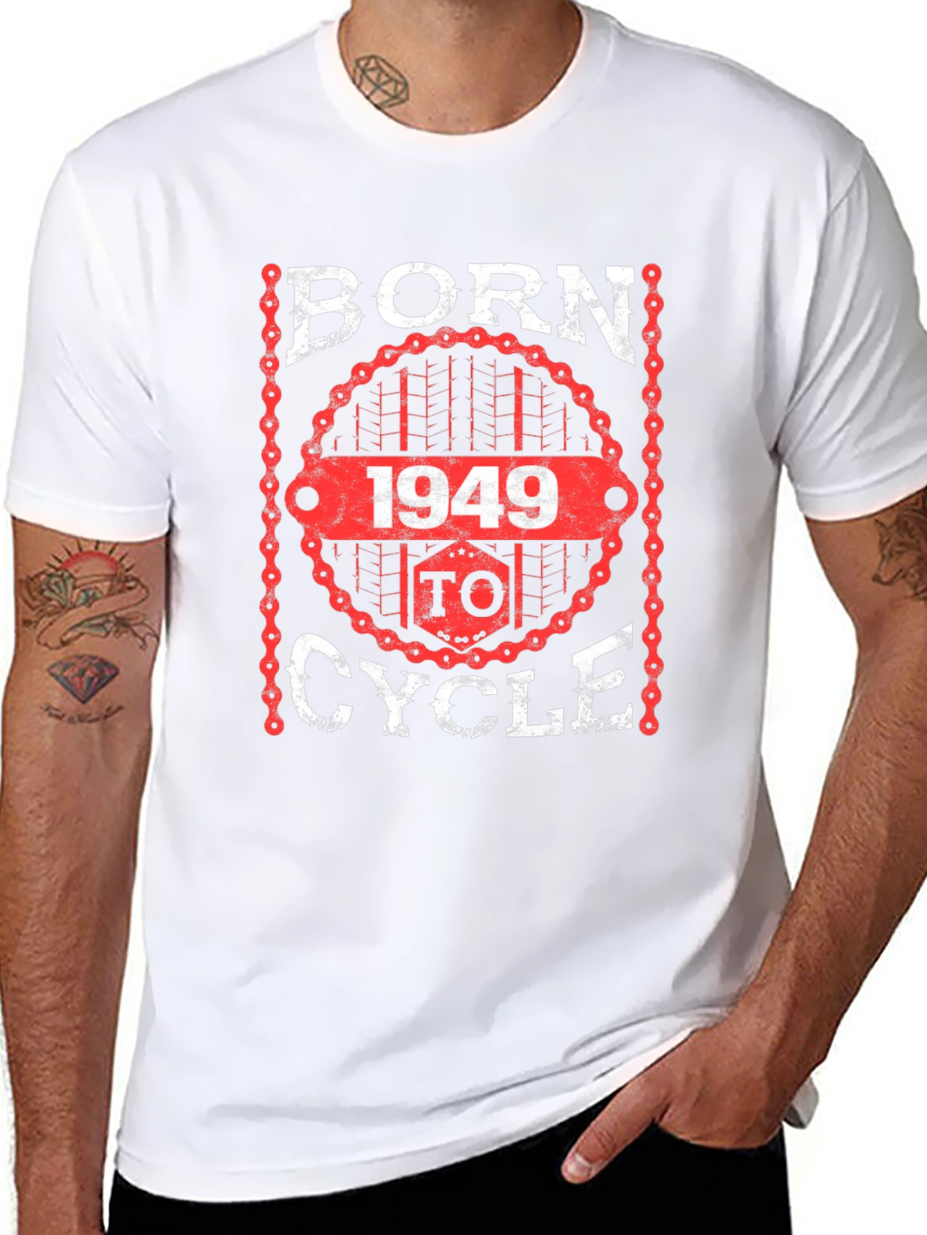 Born 1949 To Cycle Graphic T-Shirt