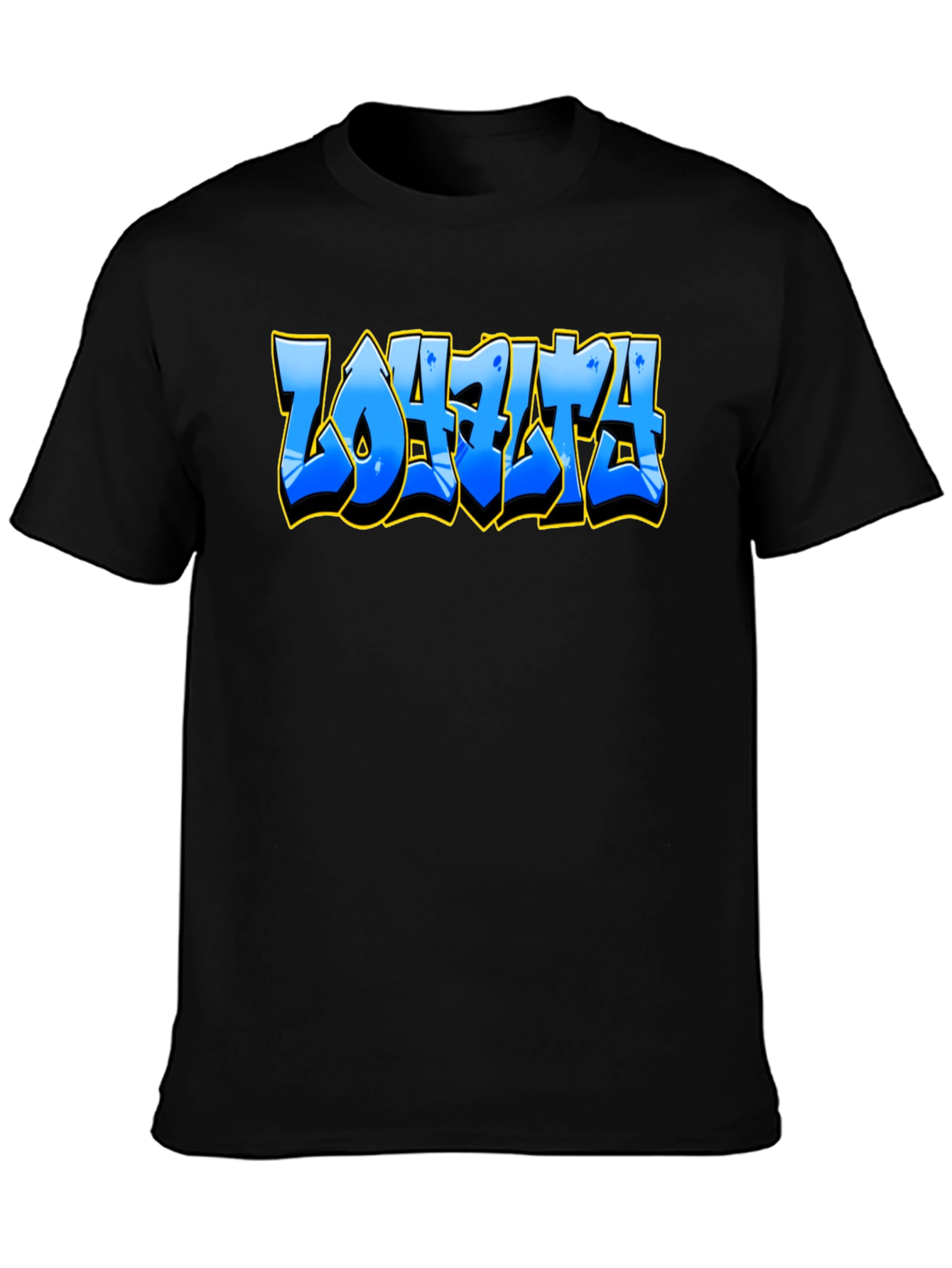 Graffiti Style Text Black T-Shirt