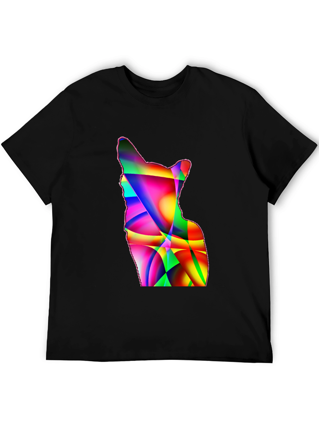 Abstract Geometric Dog Graphic Tee