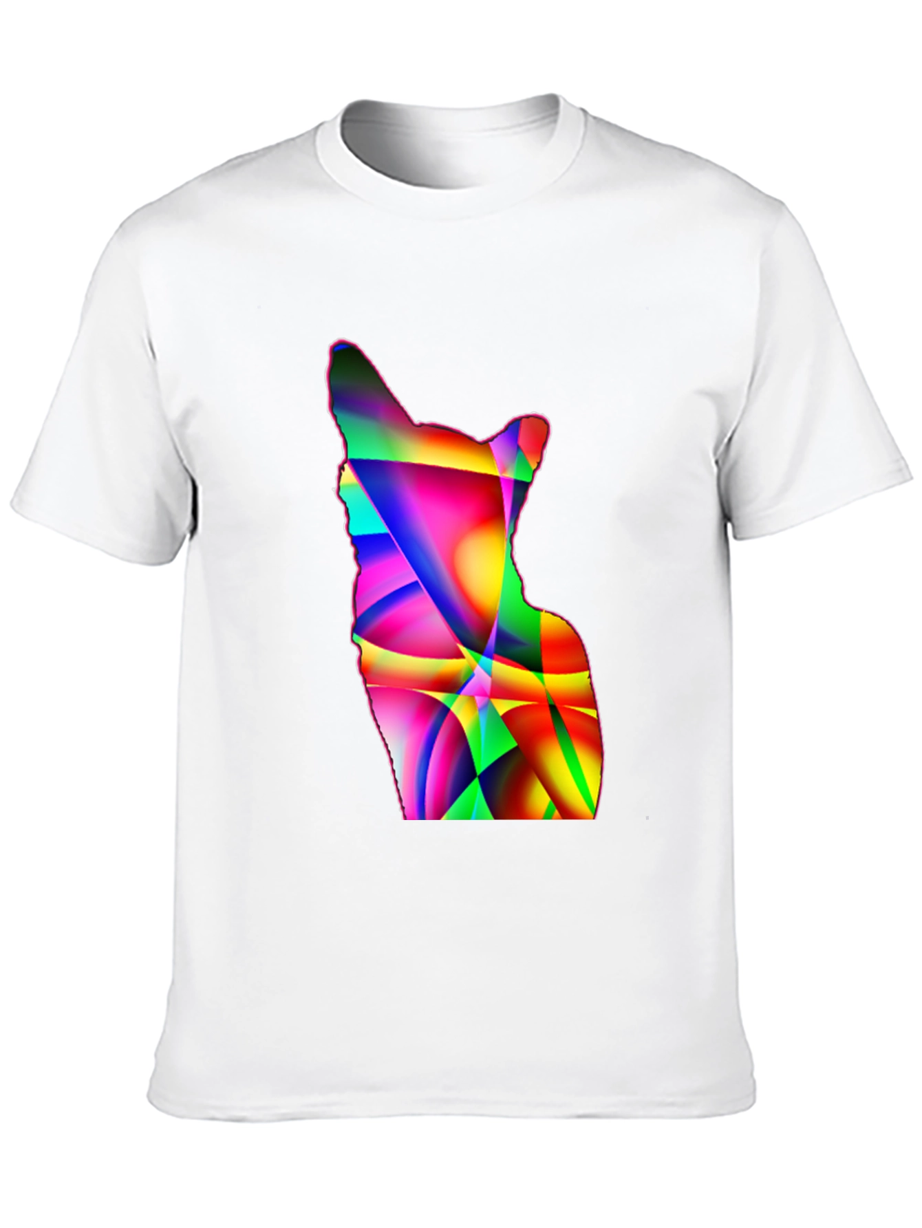 Abstract Geometric Dog Graphic Tee