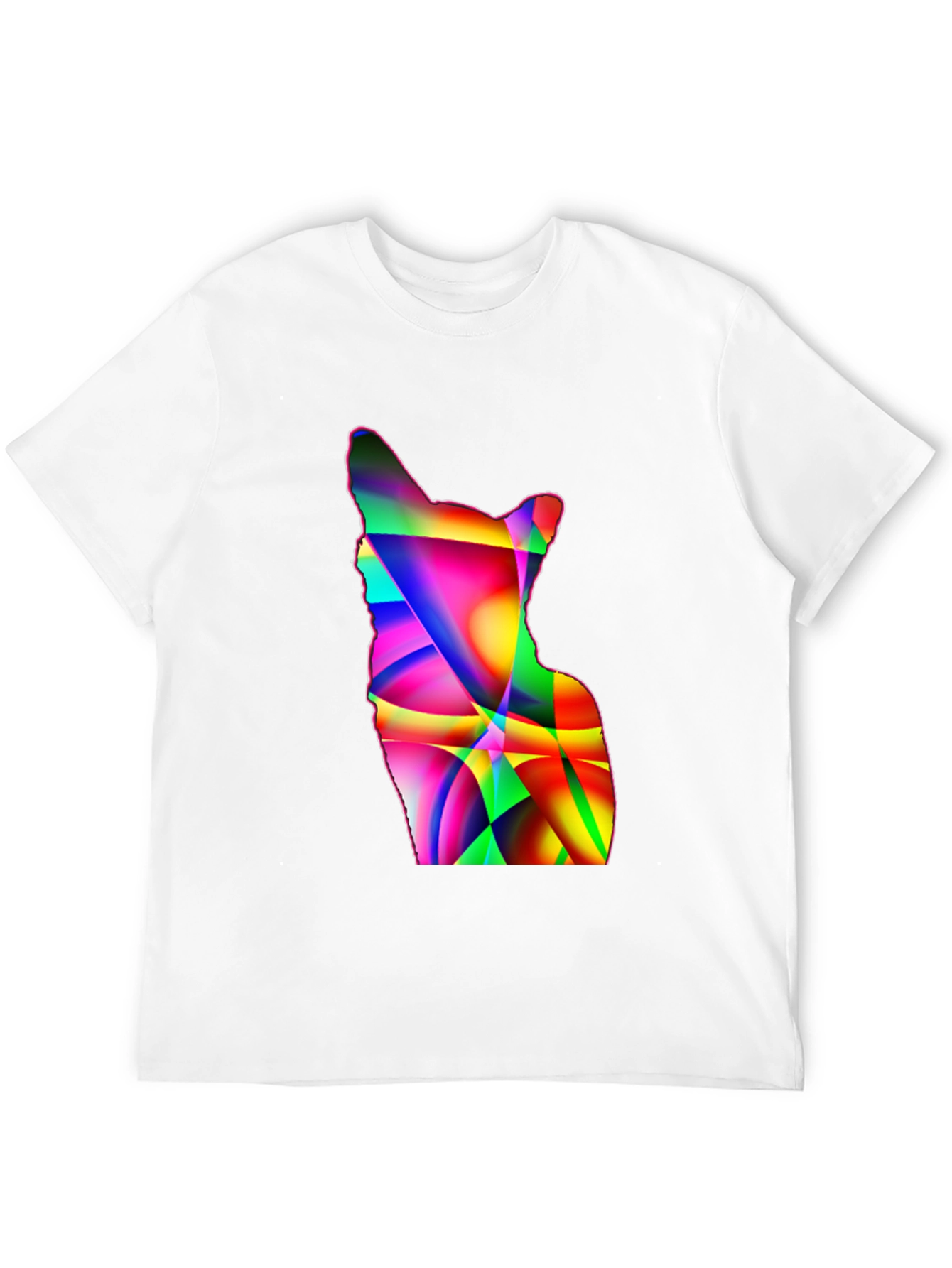 Abstract Geometric Dog Graphic Tee