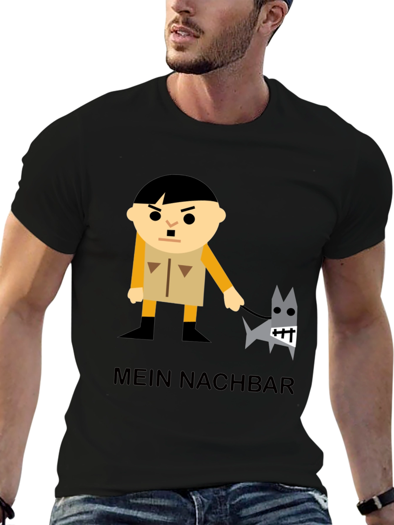 Mein Nachbar Graphic T-Shirt - Black