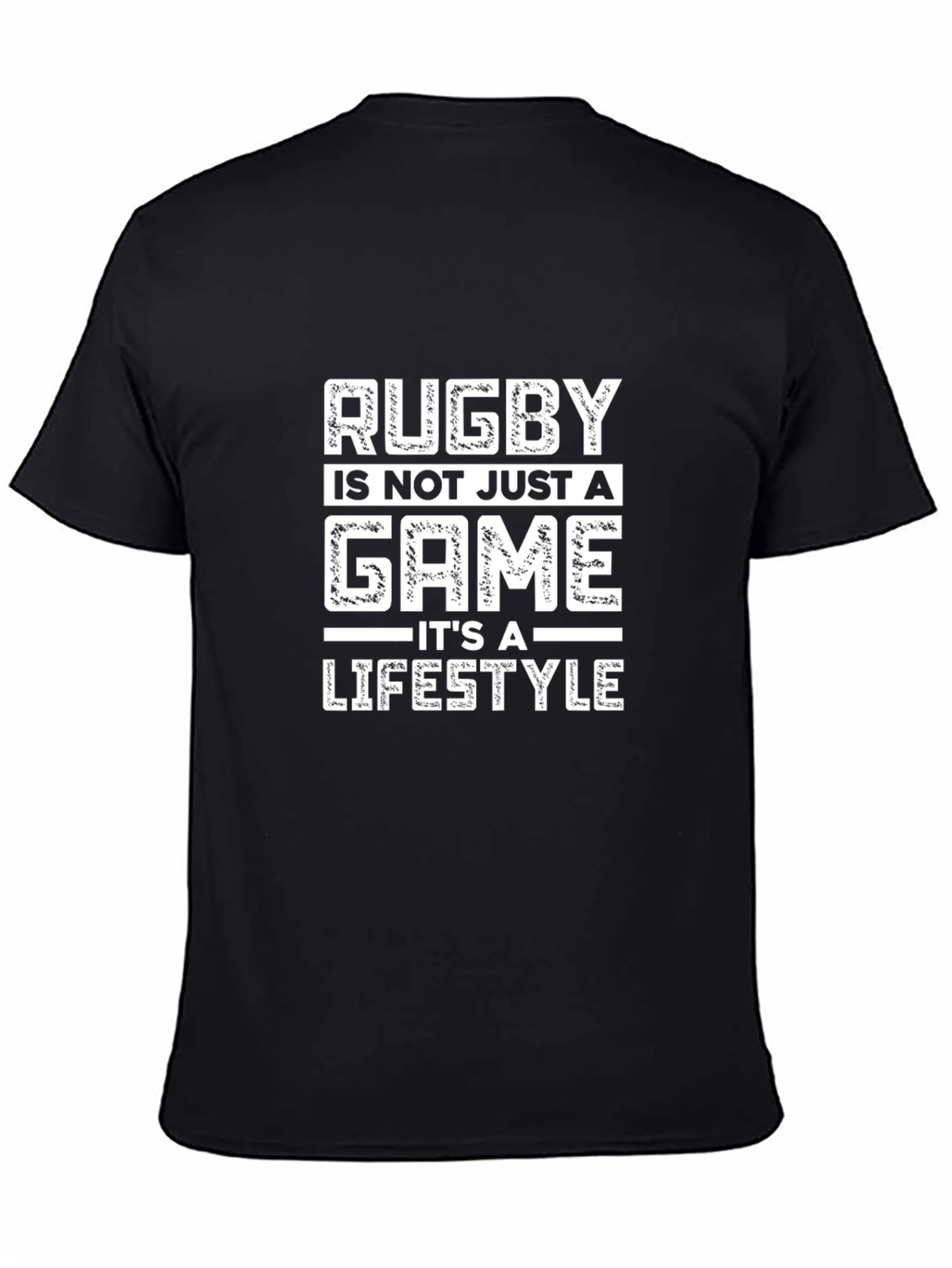 Rugby Lifestyle Black Graphic T-Shirt