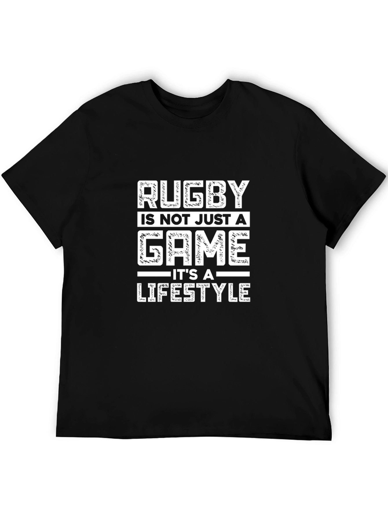 Rugby Lifestyle Black Graphic T-Shirt