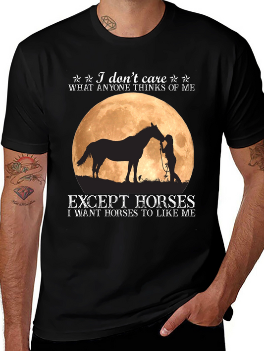 Horse Lover T-Shirt - I Dont Care Except Horses