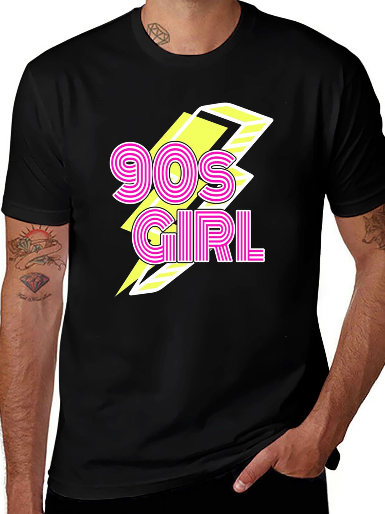 90s Girl Black Graphic Tee