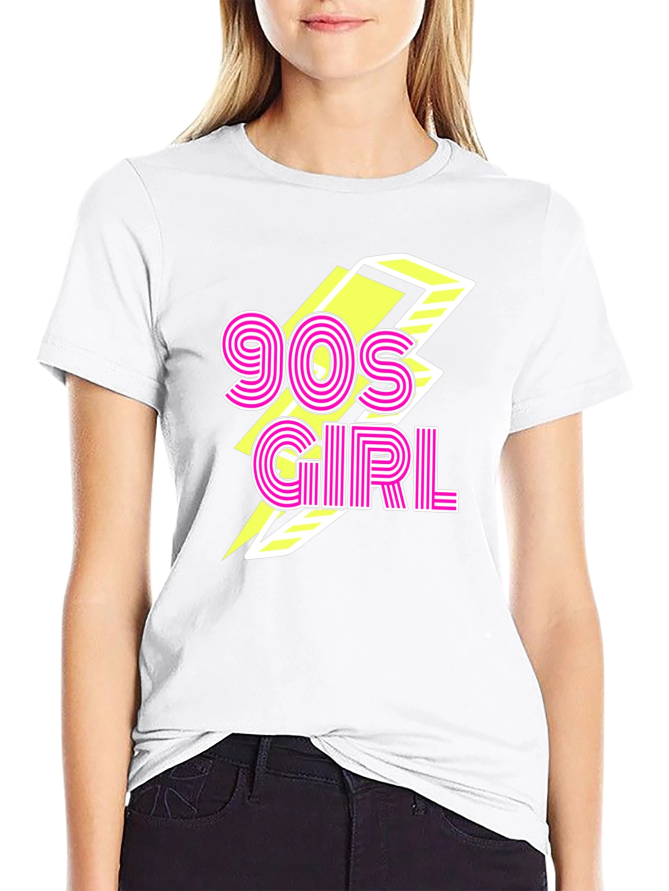 90s Girl Black Graphic Tee