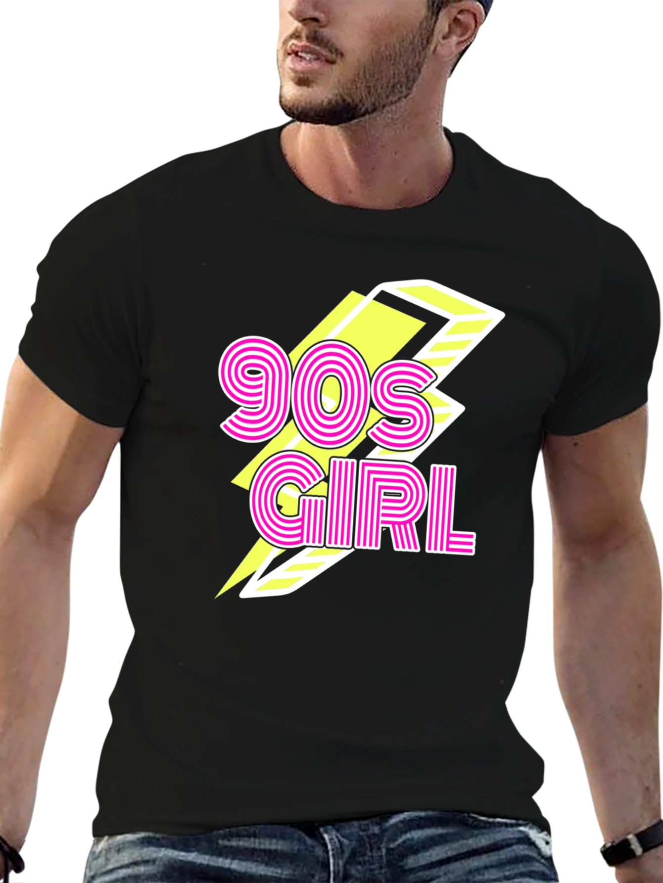 90s Girl Black Graphic Tee