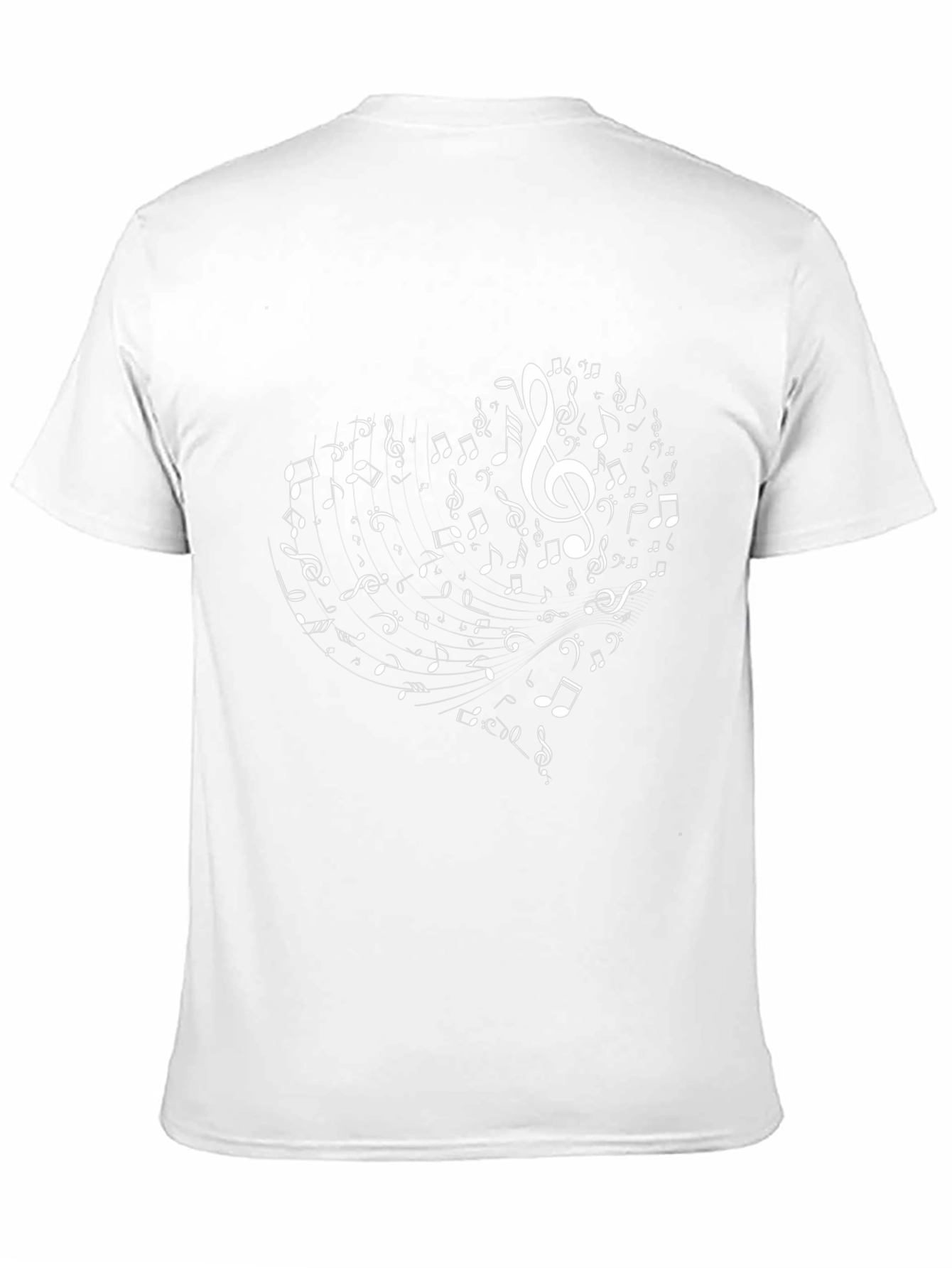 Musical Heart T-Shirt - Black Cotton Blend Graphic Tee