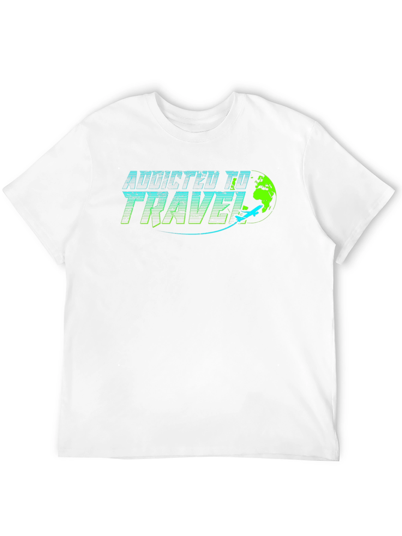 Addicted to Travel Graphic Tee - Black Cotton T-Shirt