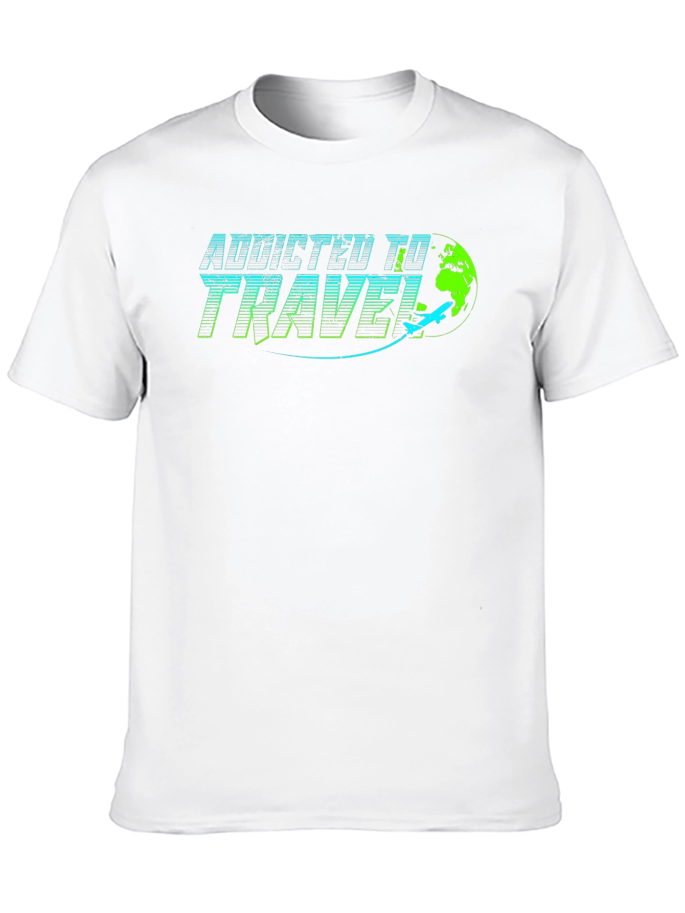 Addicted to Travel Graphic Tee - Black Cotton T-Shirt