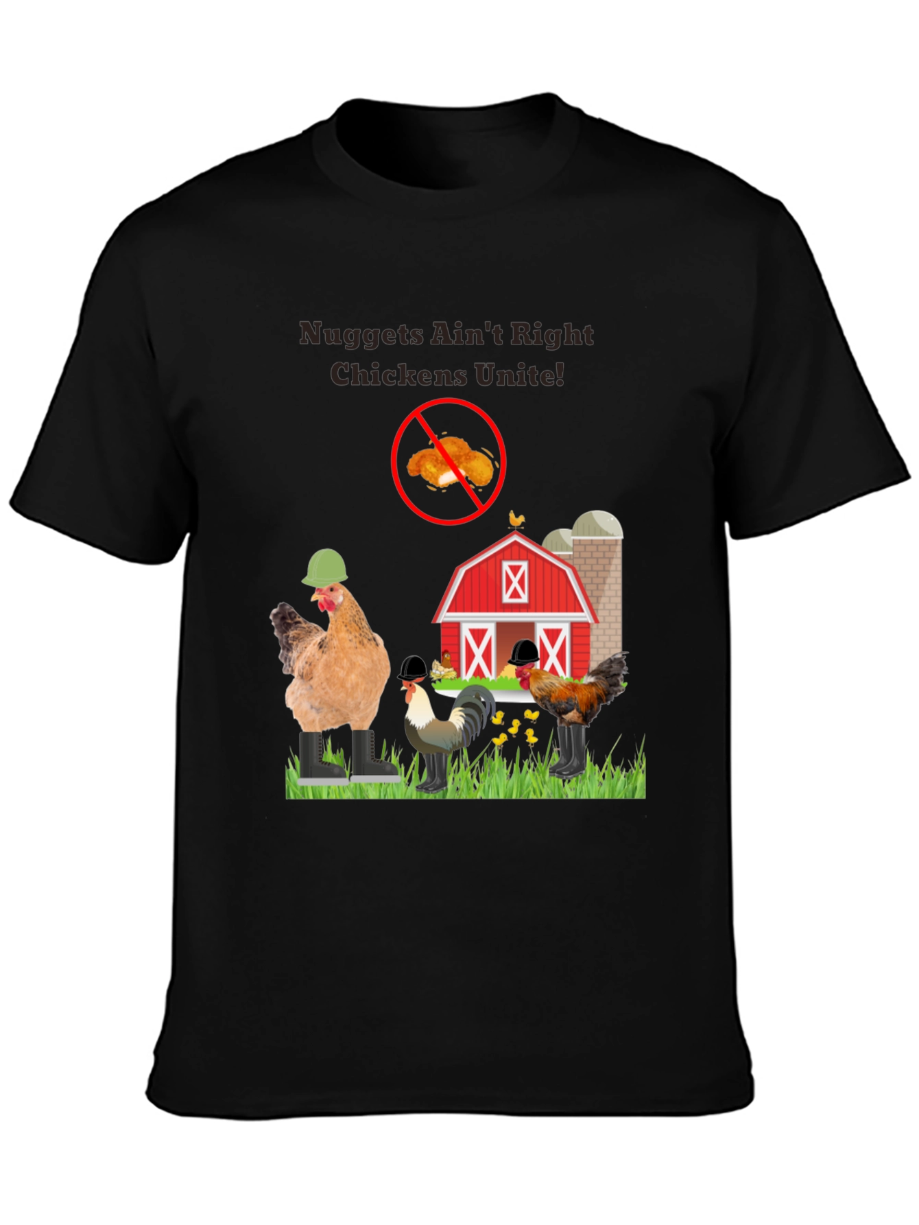 Nuggets Aint Right Chickens Unite! T-Shirt