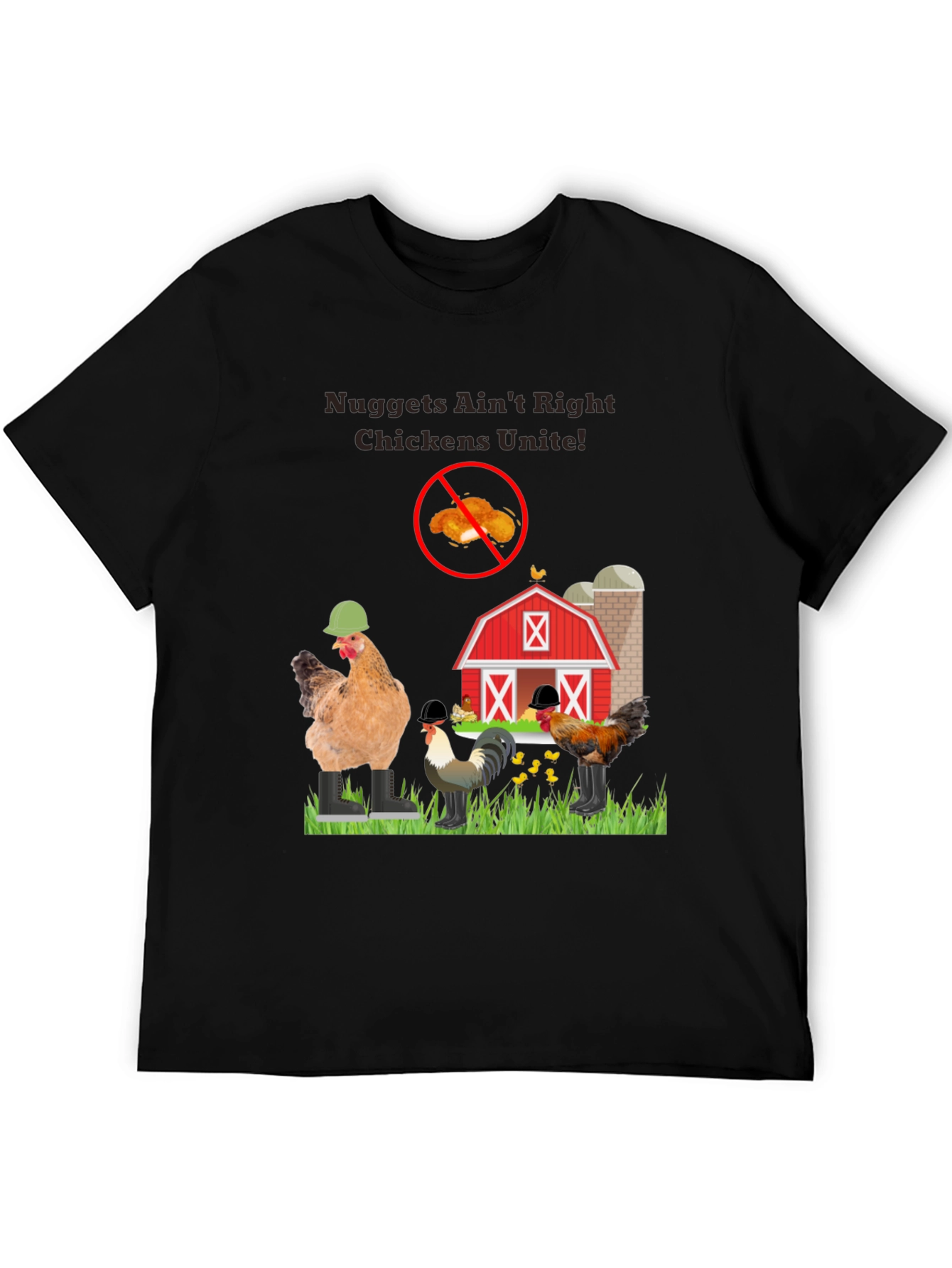 Nuggets Aint Right Chickens Unite! T-Shirt